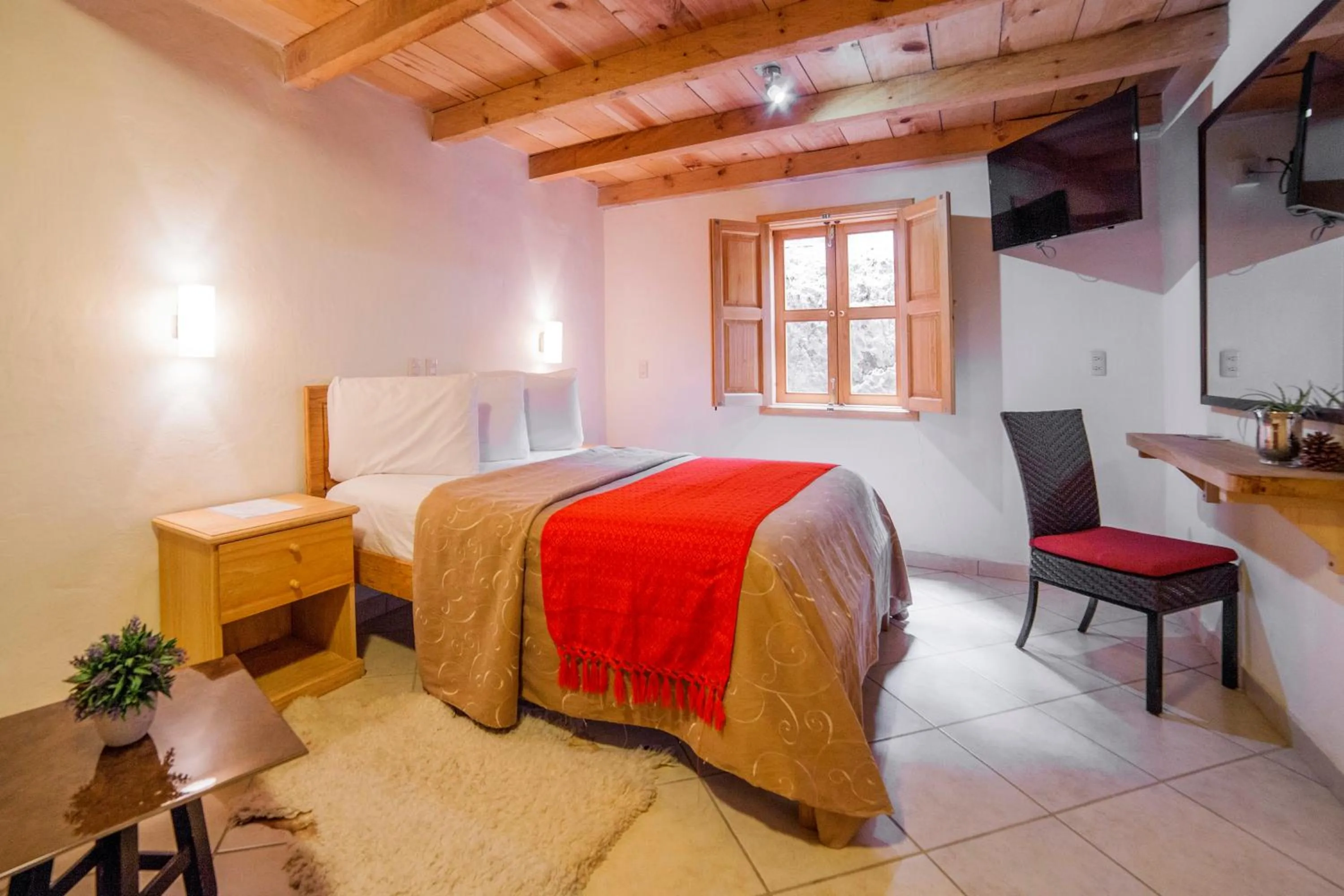 Bed in Hotel Adobe y Teja