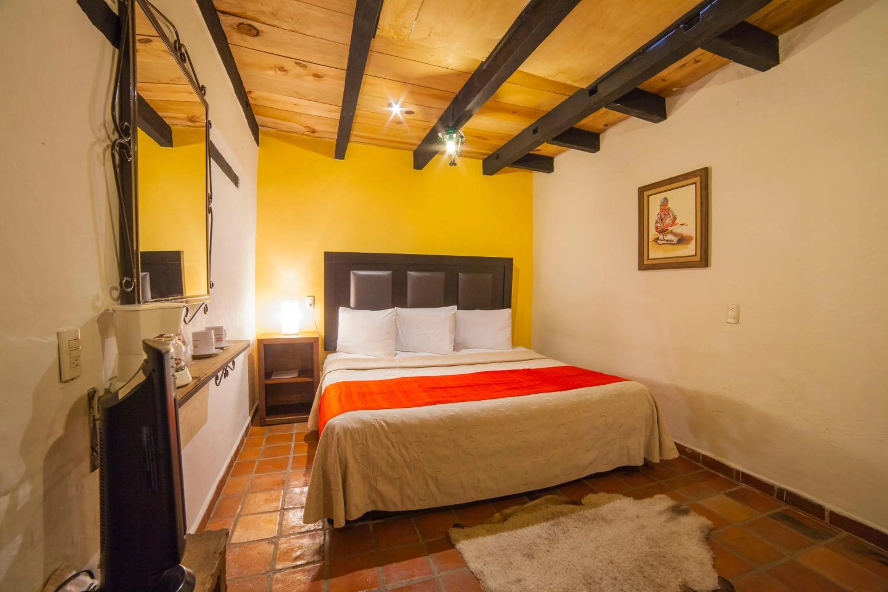 Bed in Hotel Adobe y Teja