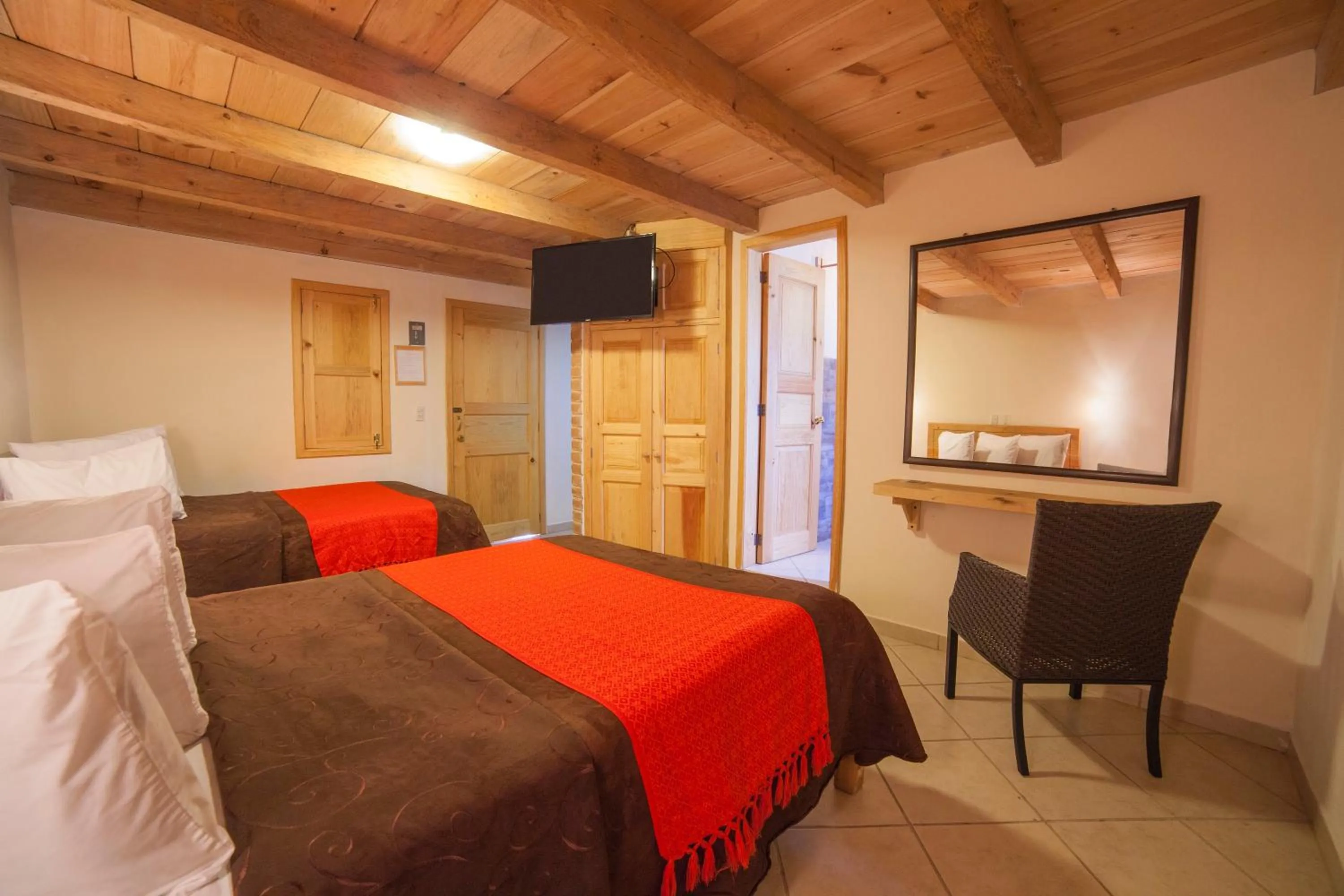 Bed in Hotel Adobe y Teja