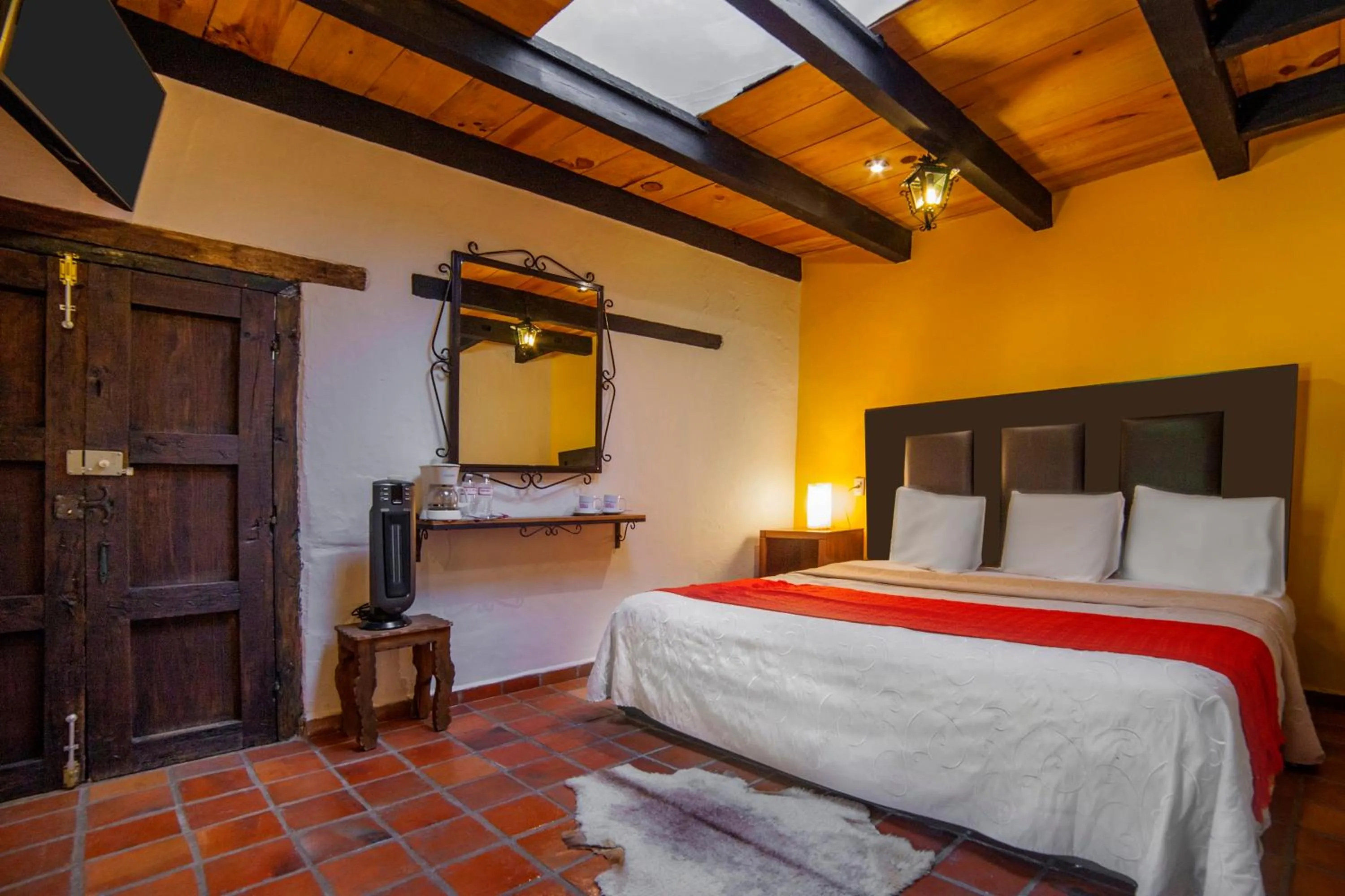 Bed in Hotel Adobe y Teja