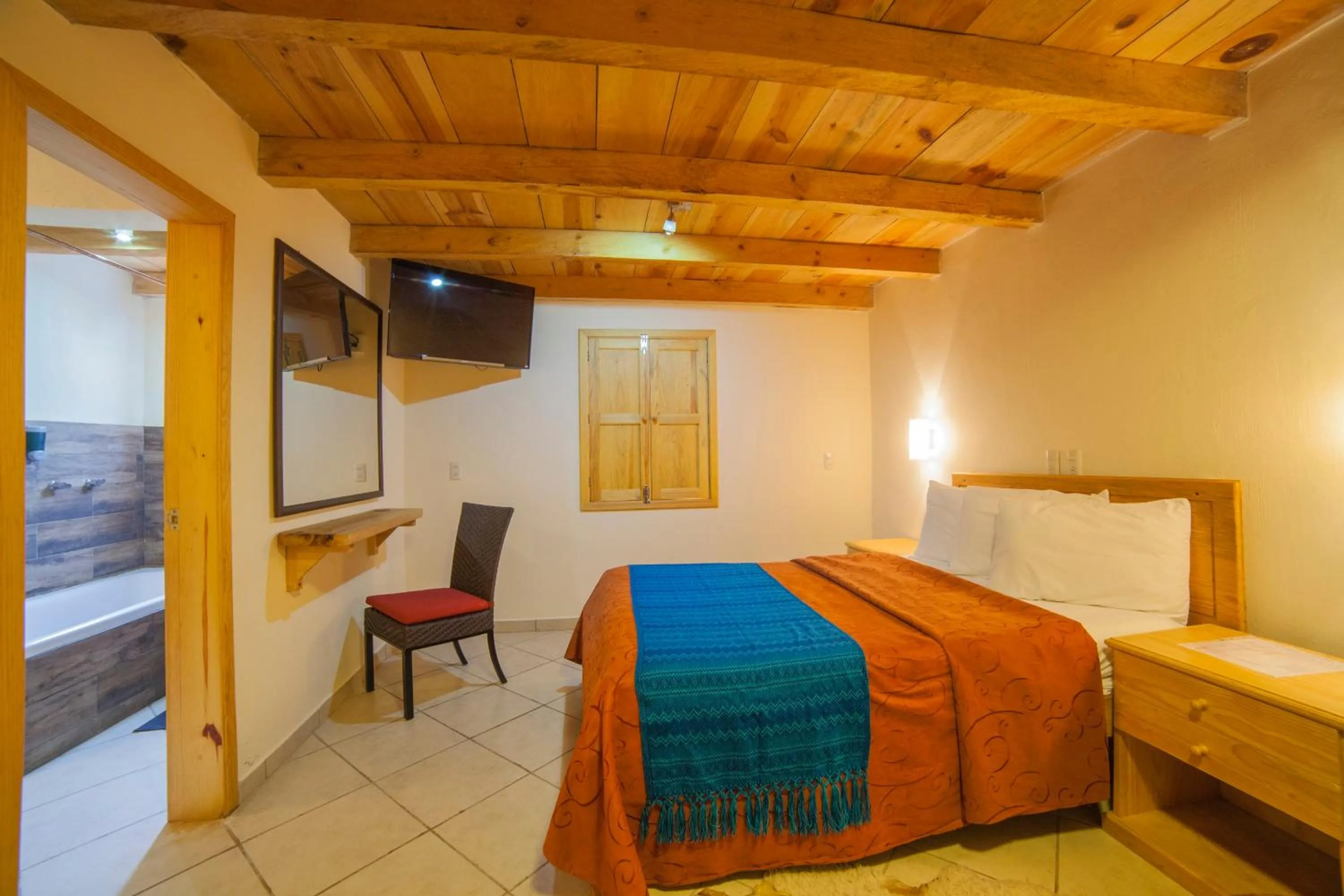 Bed in Hotel Adobe y Teja