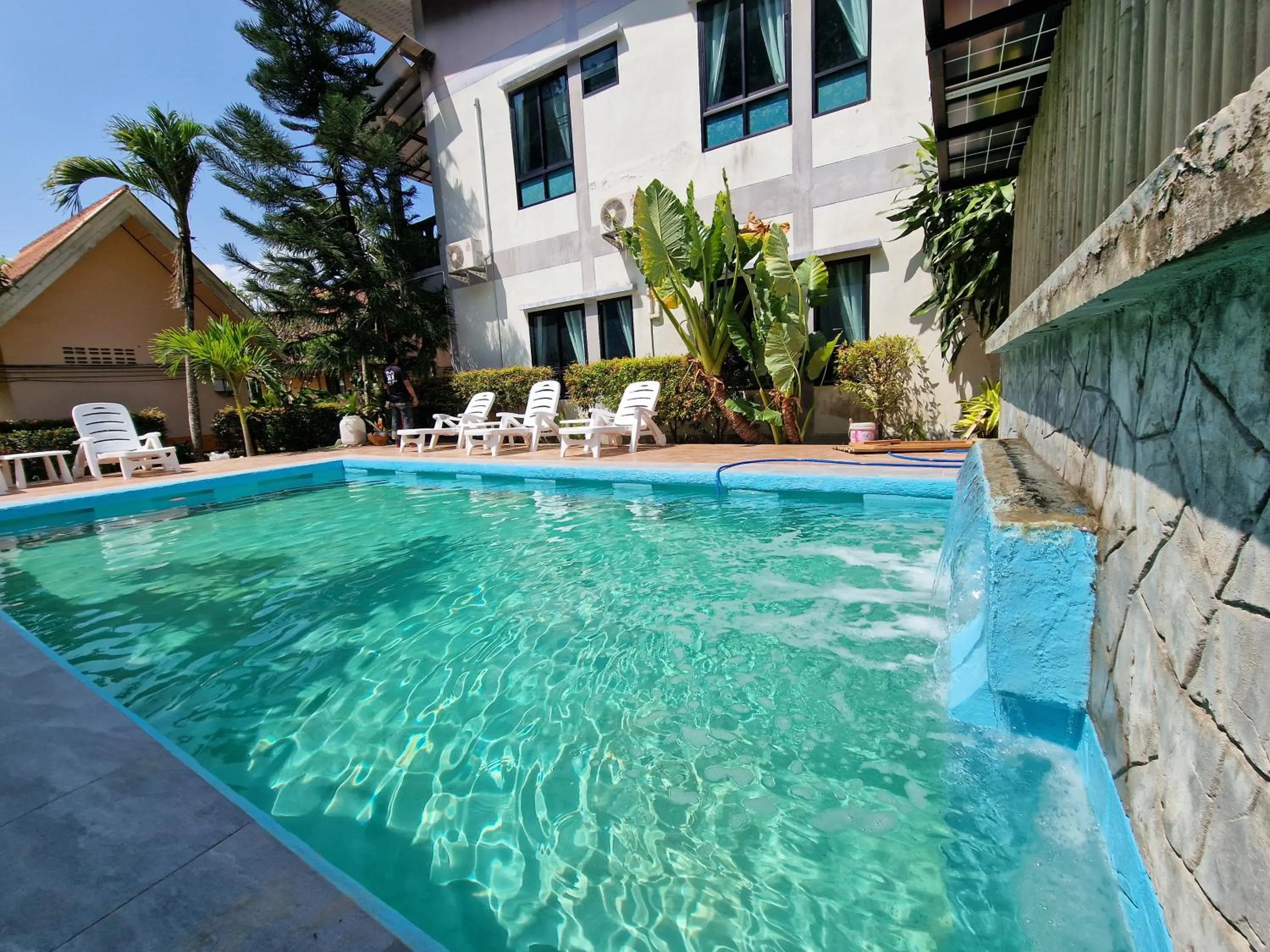 Pool view in Rim Khao Resort