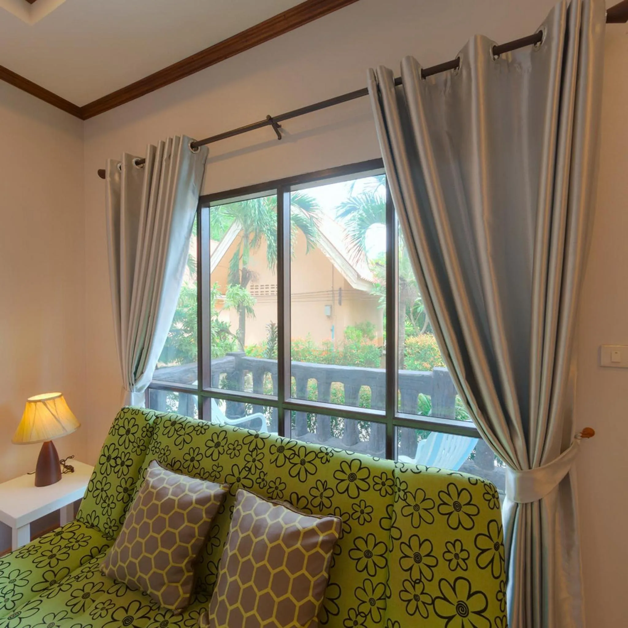 View (from property/room), Bed in Rim Khao Resort