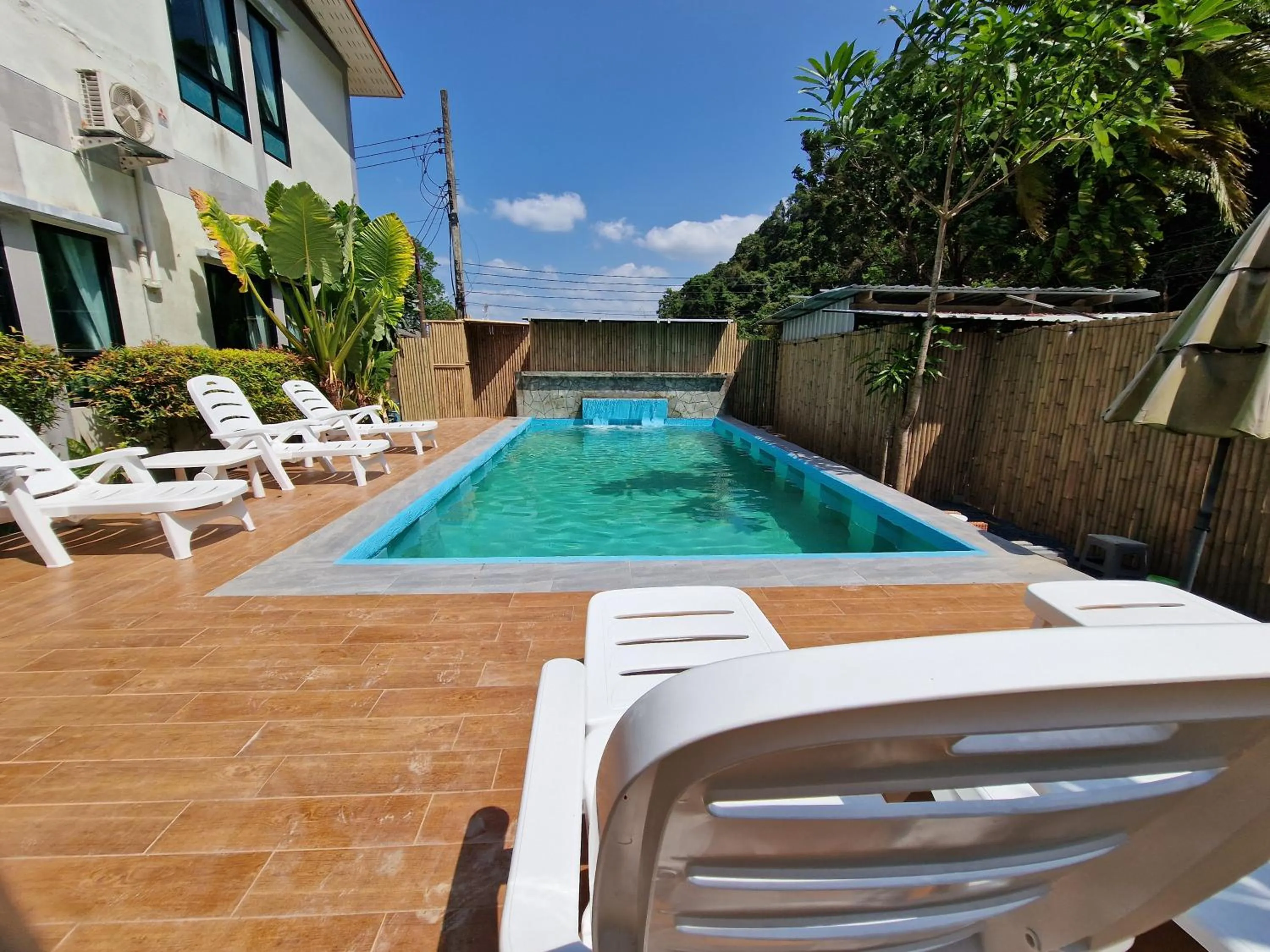 Pool view in Rim Khao Resort