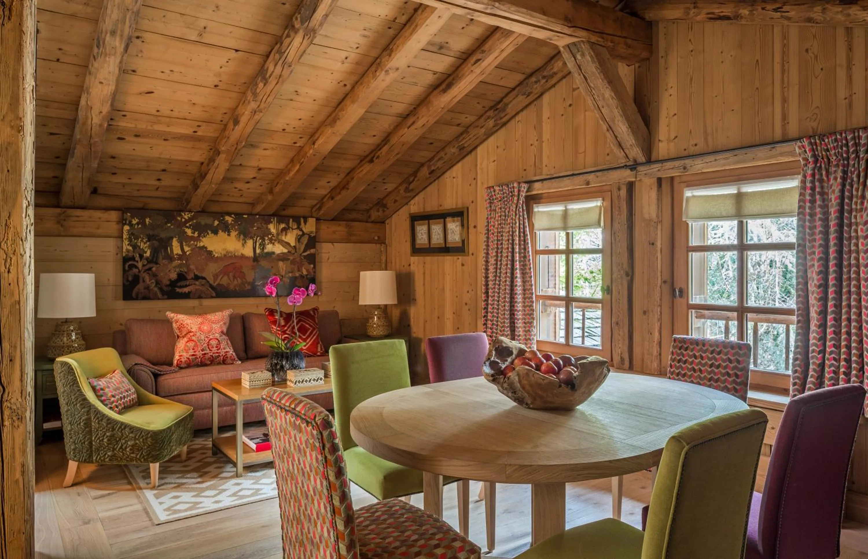 Living room in Les Chalets du Mont d'Arbois & Spa, Megève