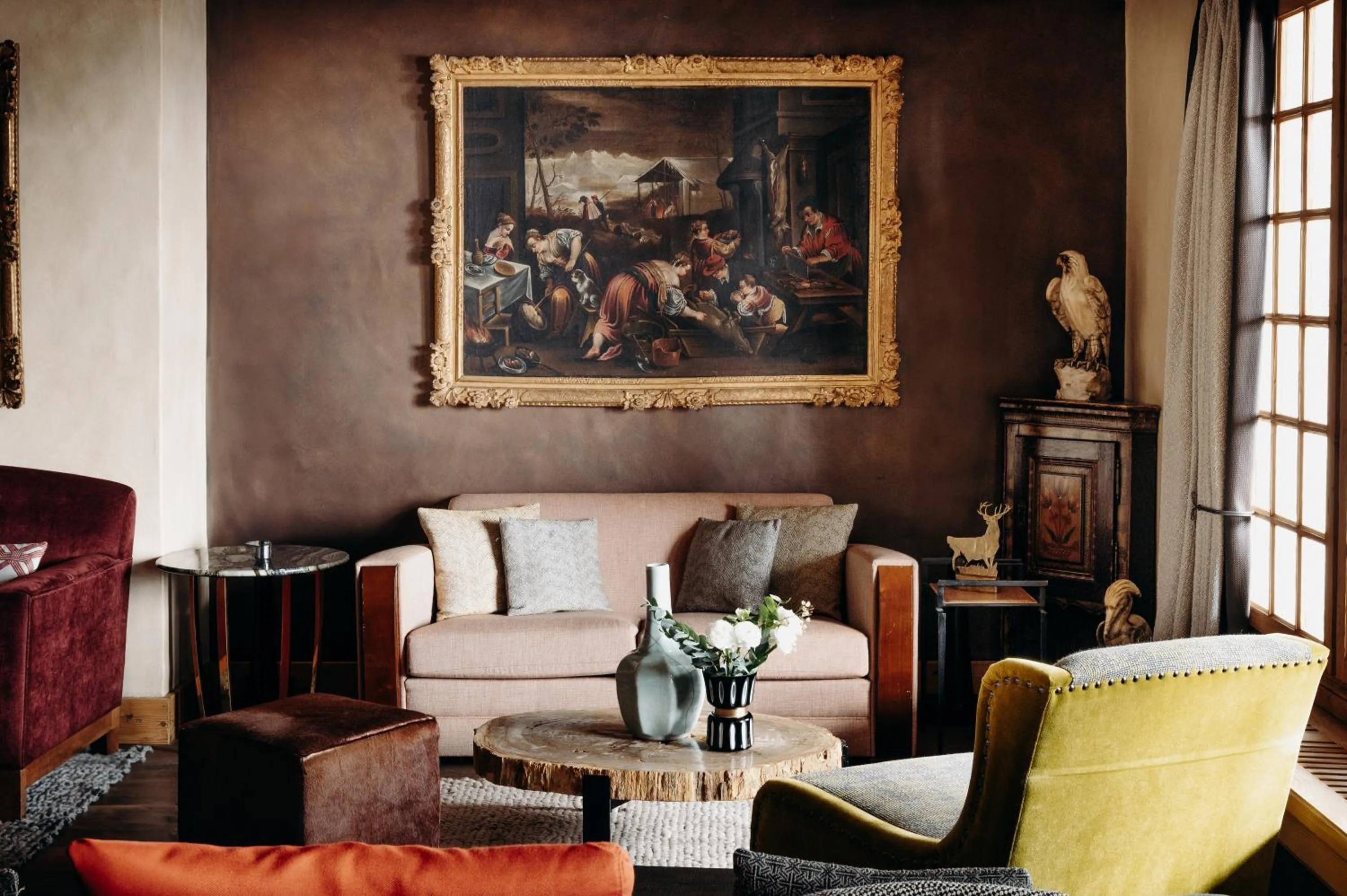 Living room in Les Chalets du Mont d'Arbois & Spa, Megève