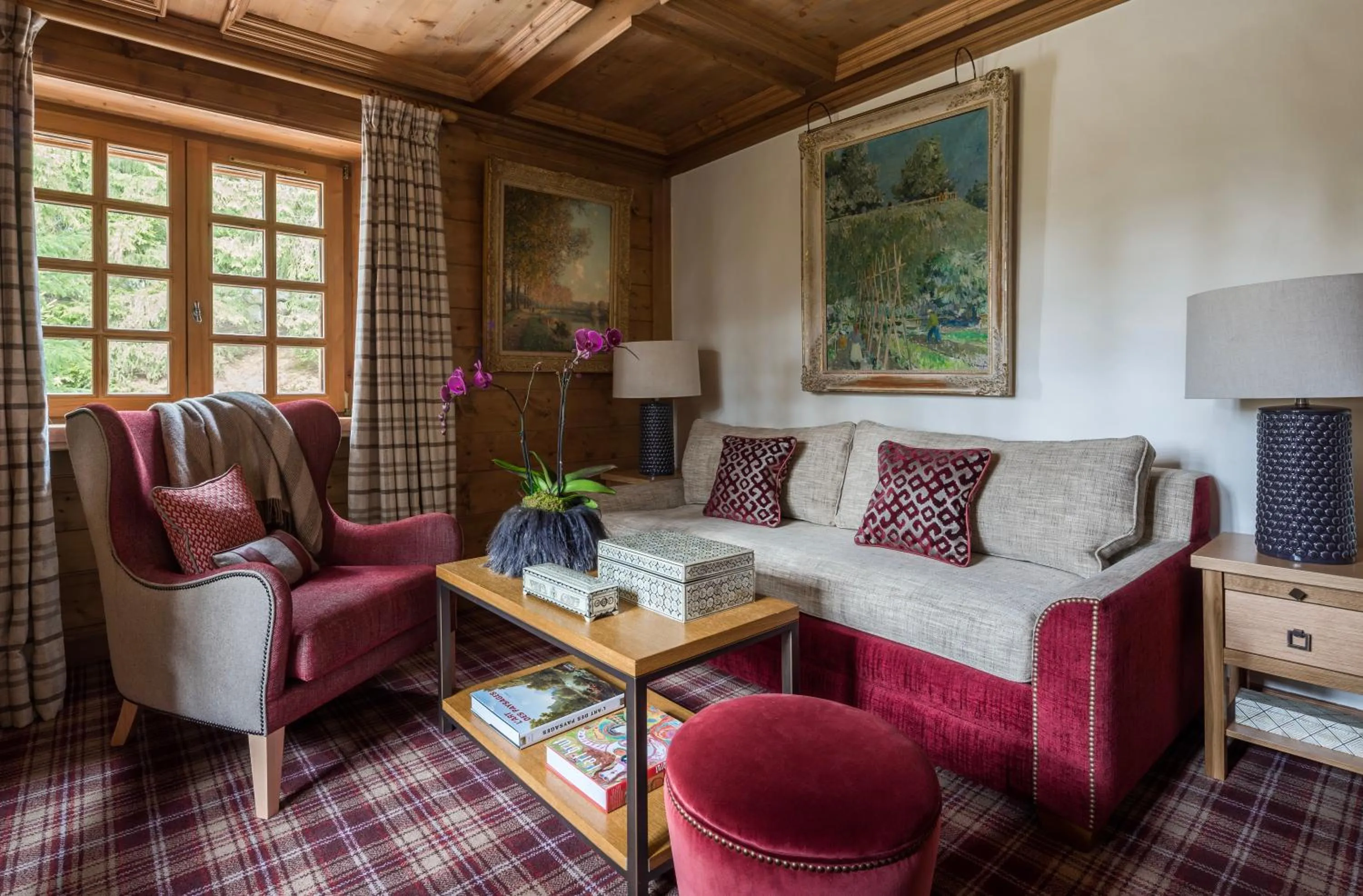 Living room in Les Chalets du Mont d'Arbois & Spa, Megève