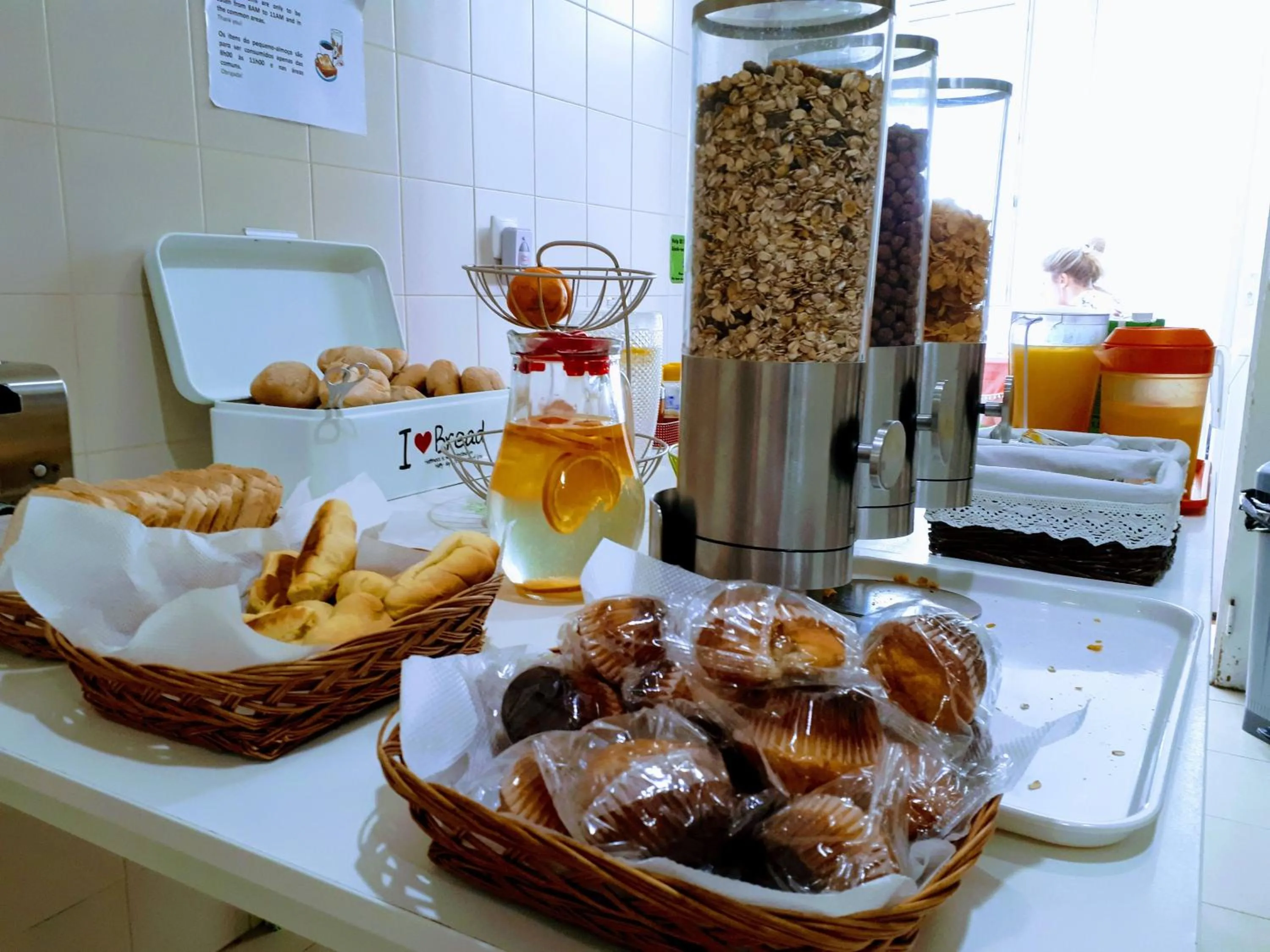Continental breakfast in Lisboa Central Hostel