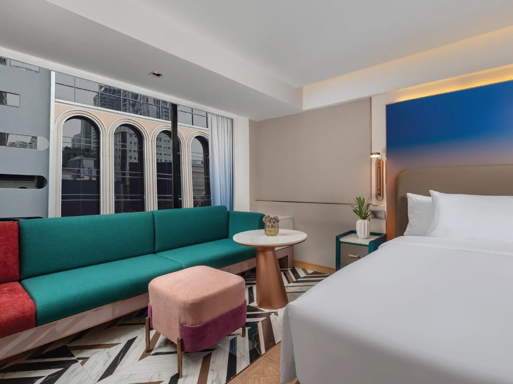 Bed in Pipa Hotel Bangkok Sukhumvit 11