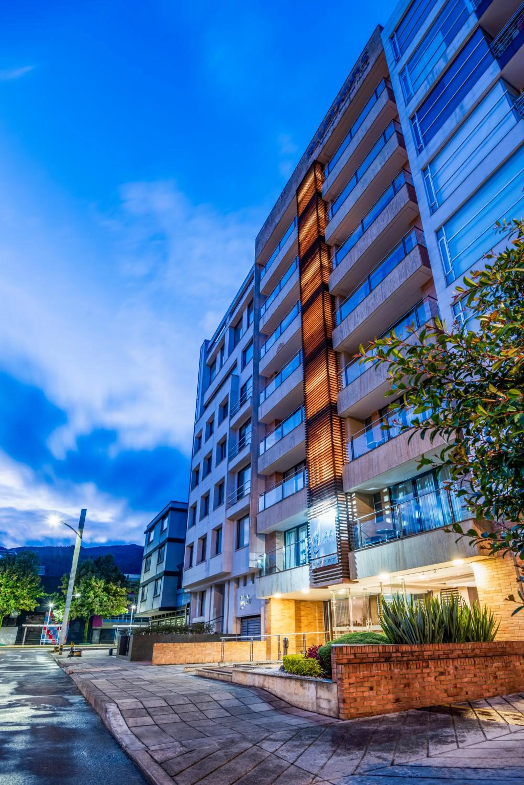 Property building in Hotel Jazz Apartments