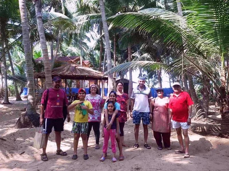group of guests in Samant Beach Resort