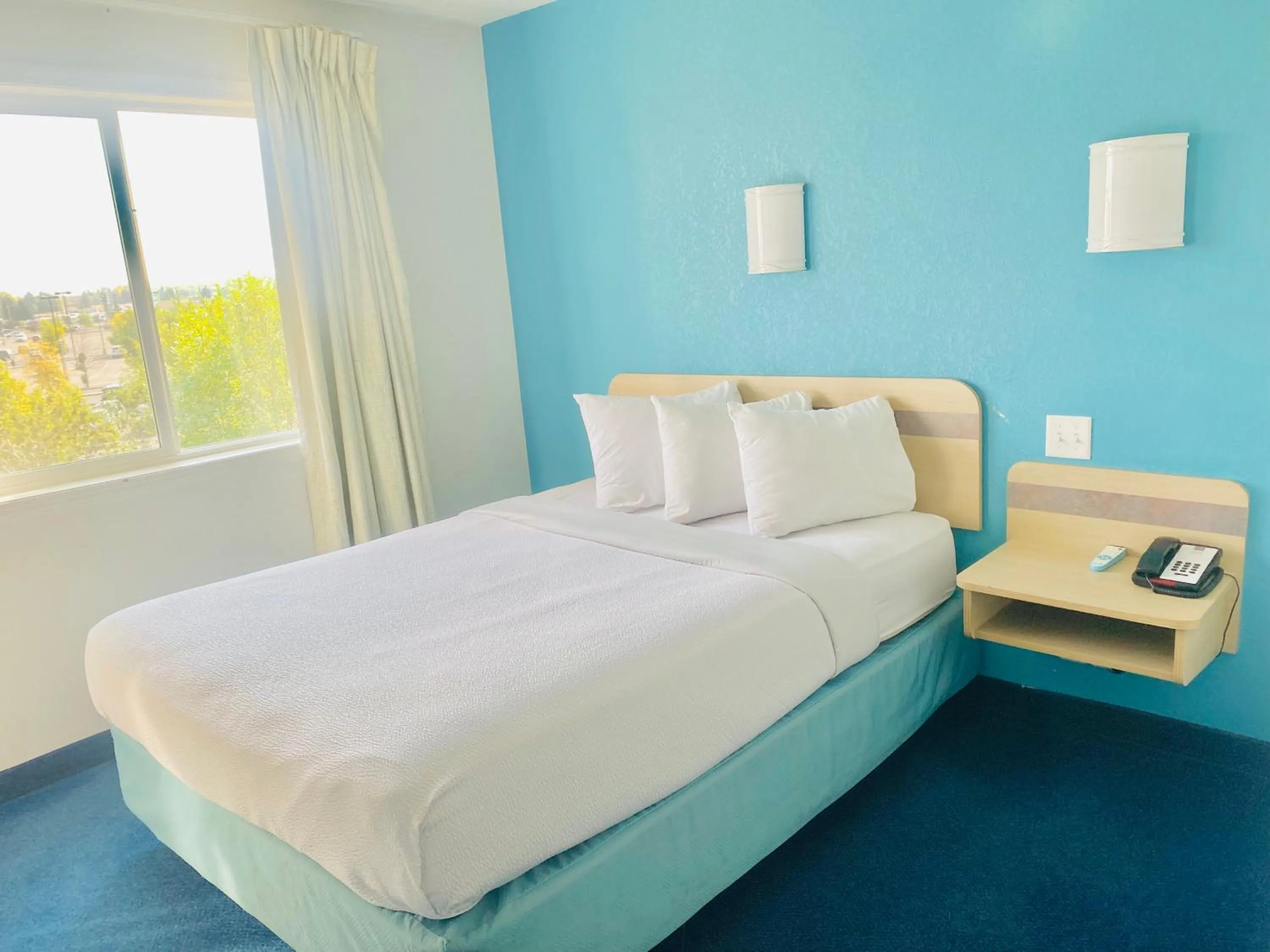 Bed in Motel 6-Red Deer, AB