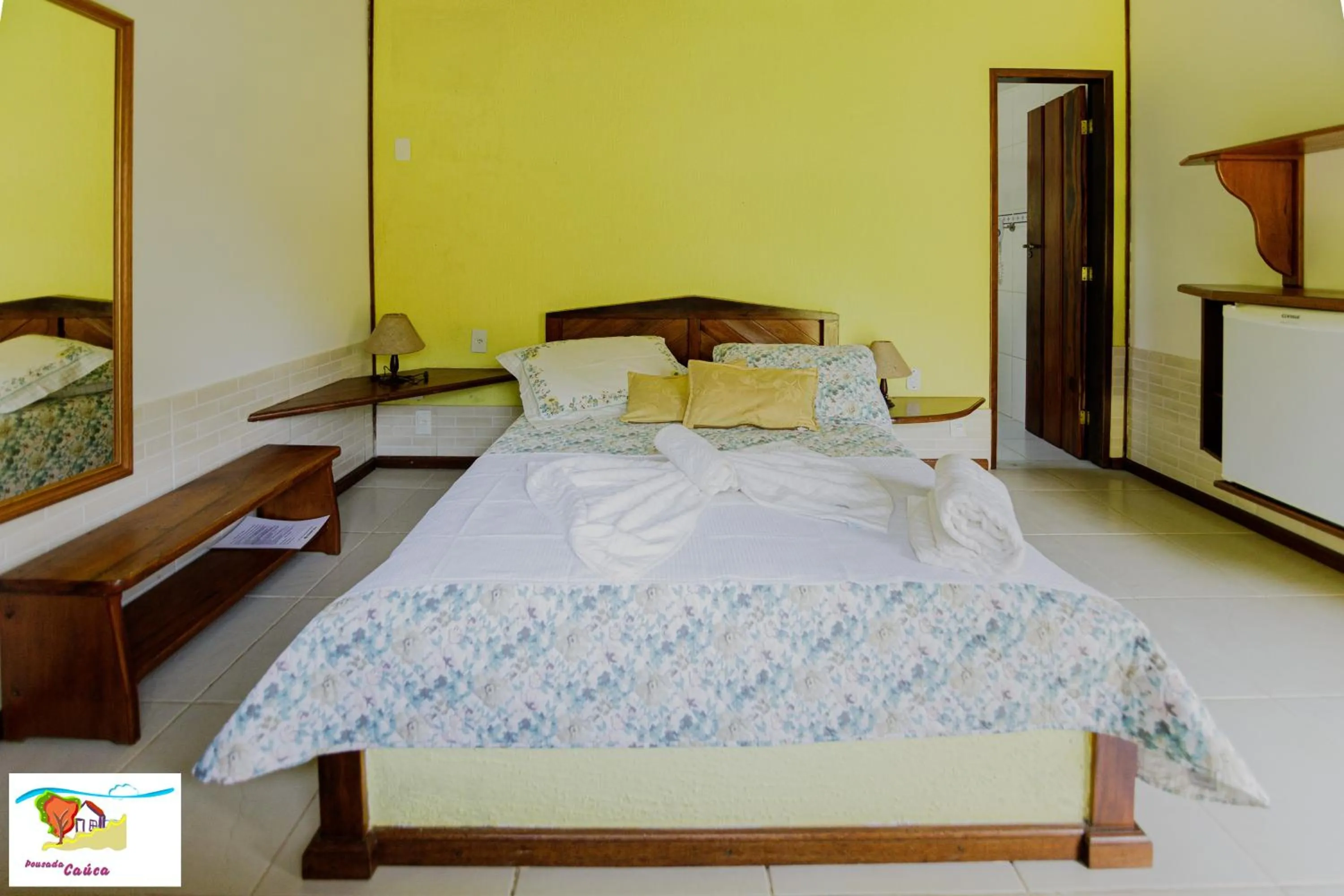 Bed in Pousada Caúca