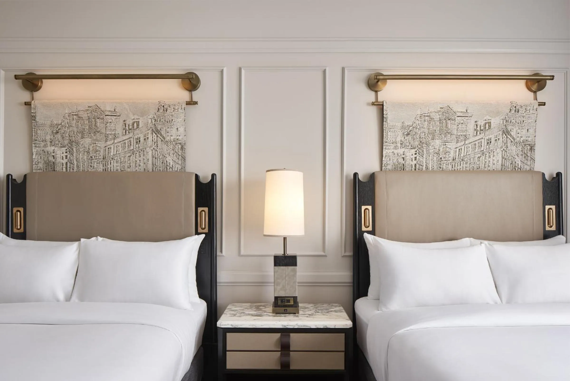 Bed in The Pfister Hotel