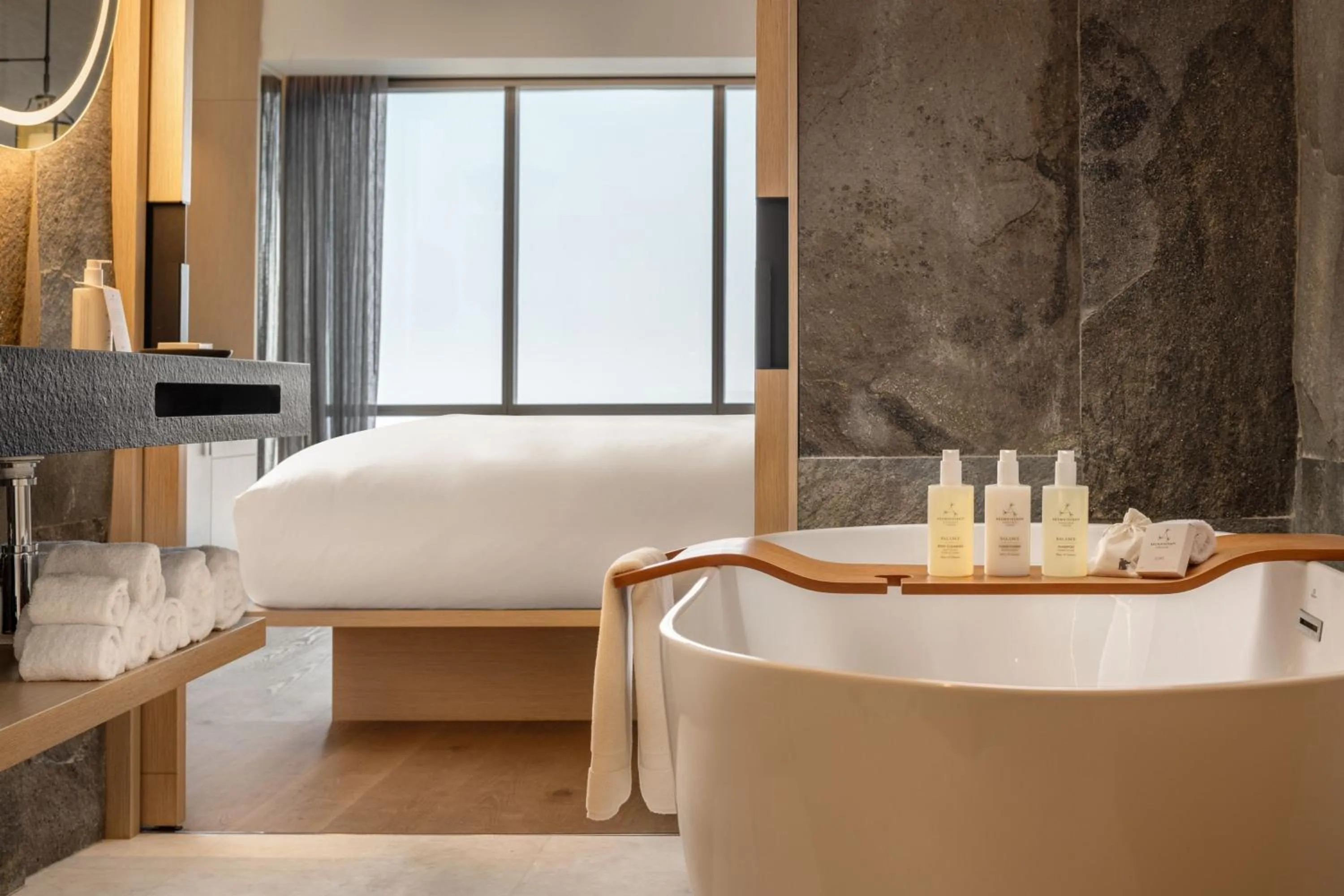 Bathroom, Bed in JW Marriott Hotel Lima