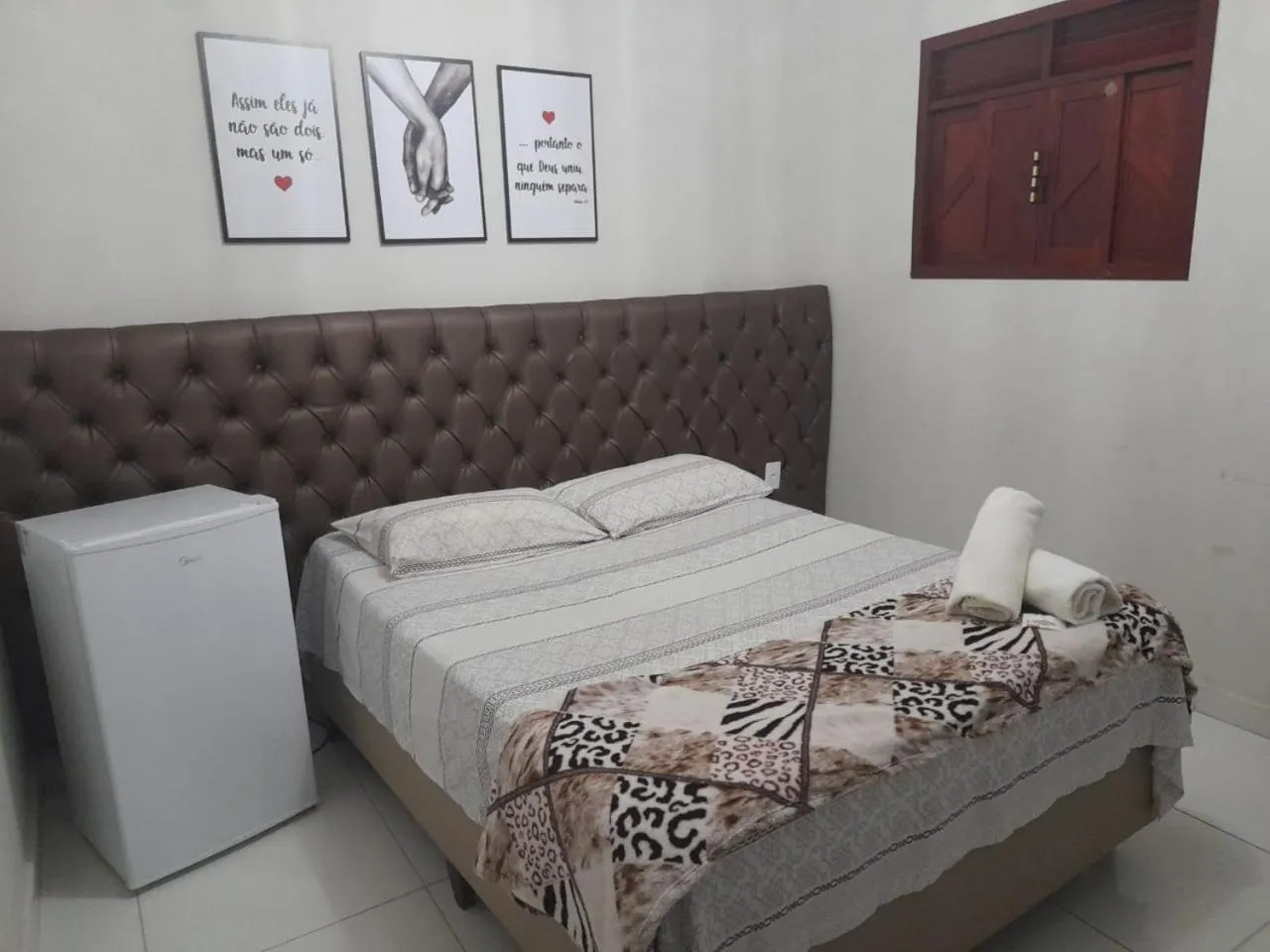 Bed in Pousada e Posto Amigão