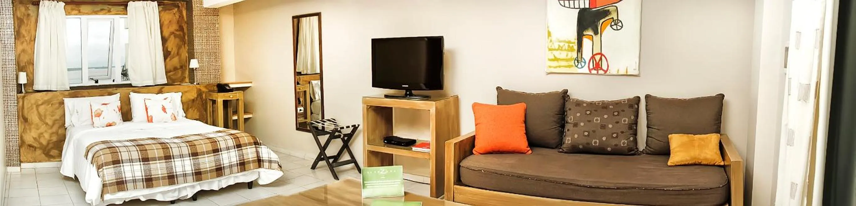 Seating area in La Rozada Suites