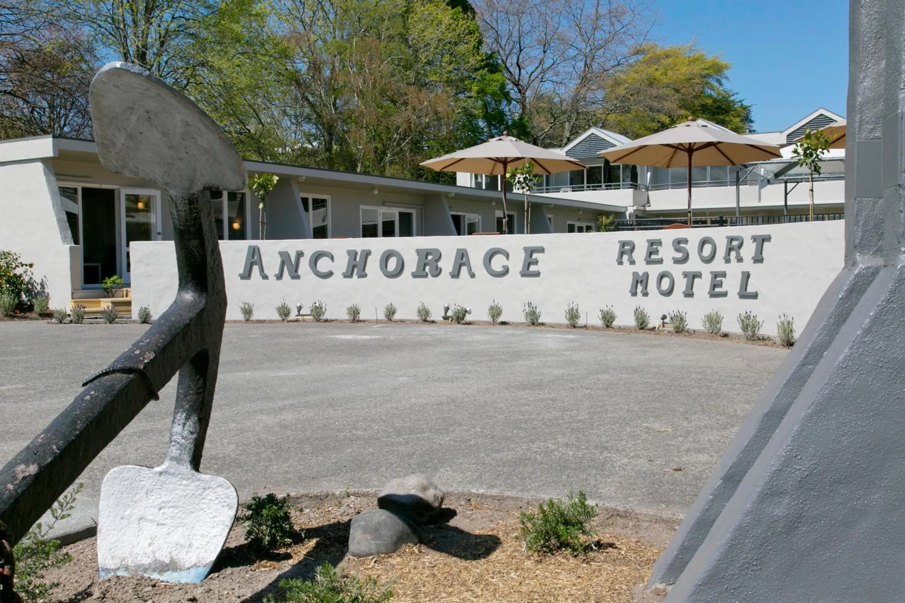 Property logo or sign in Anchorage Resort Taupo NZ