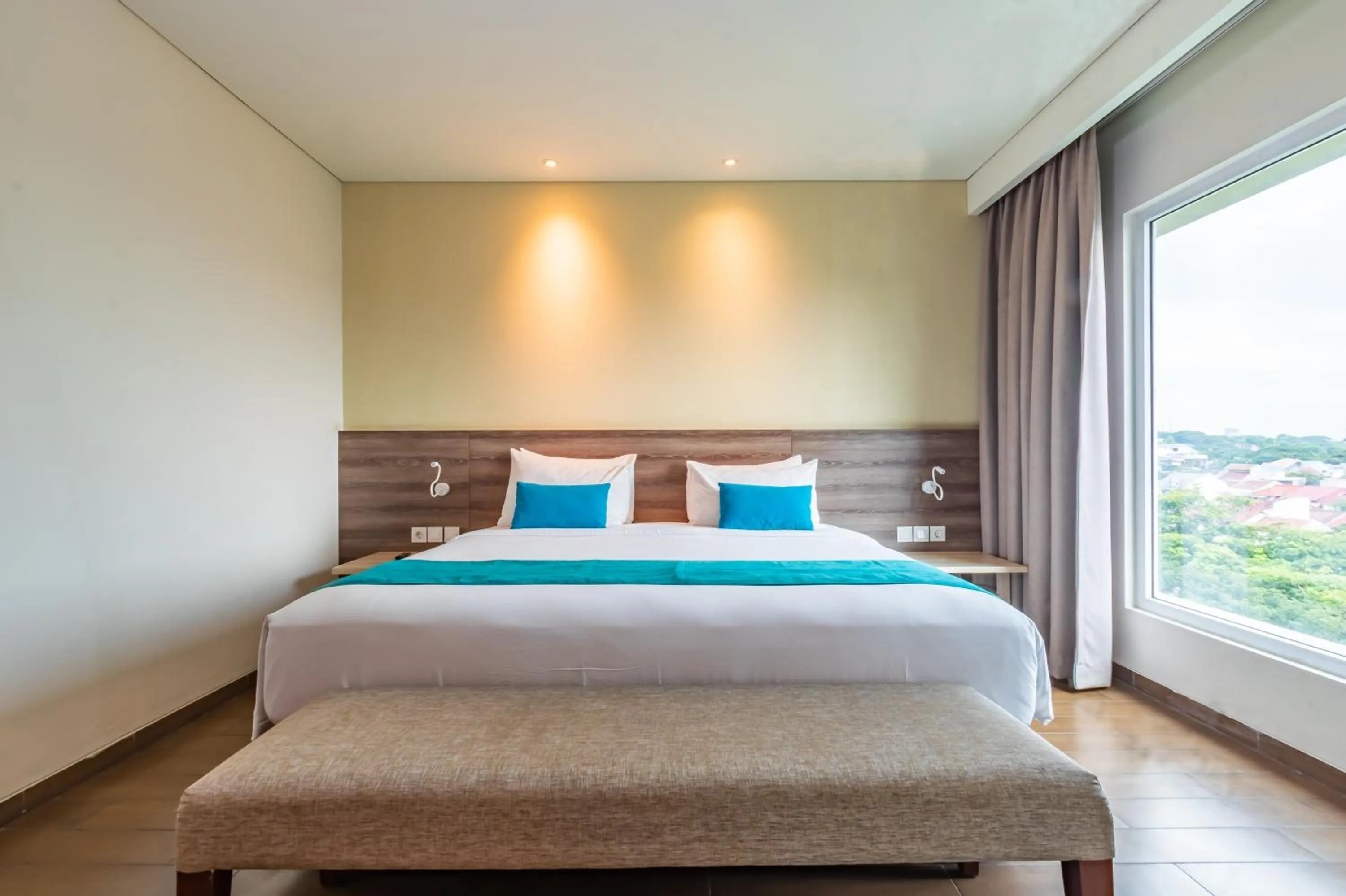 Bedroom, Bed in Hotel AYOLA Lippo Cikarang