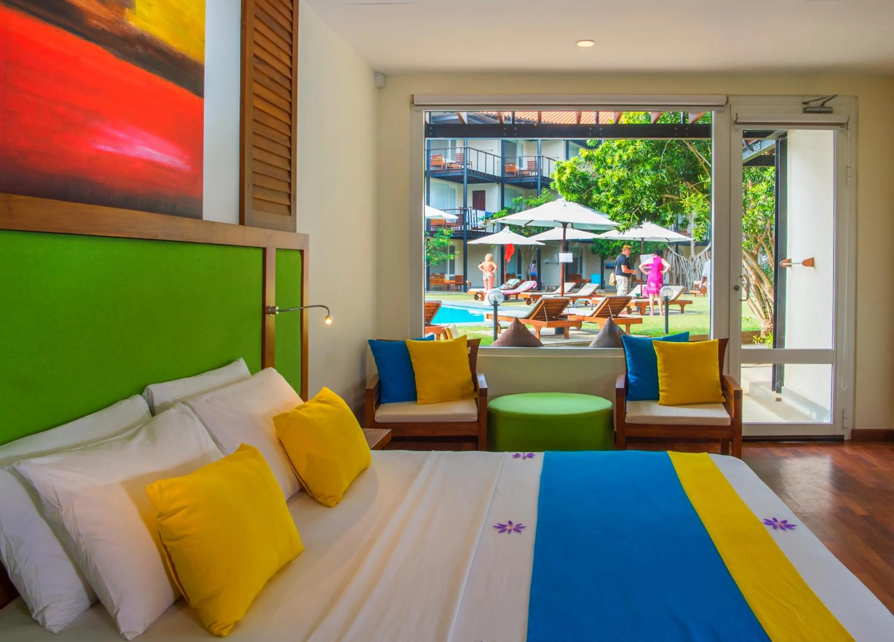 Bed in Mermaid Hotel & Club