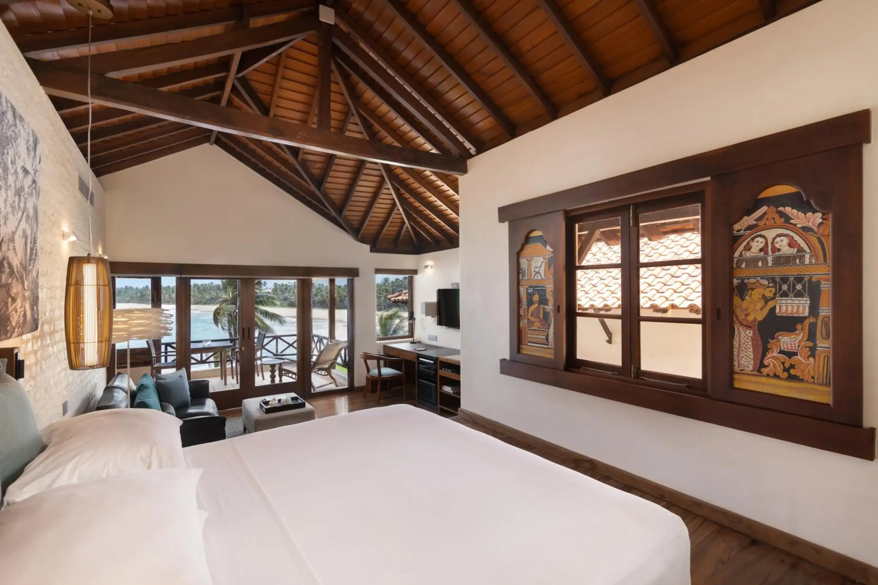 Bed in Jetwing Saman Villas, A Luxury Reserve - Adults Only Bed in Jetwing Saman Villas, A Luxury Reserve - Adults Only