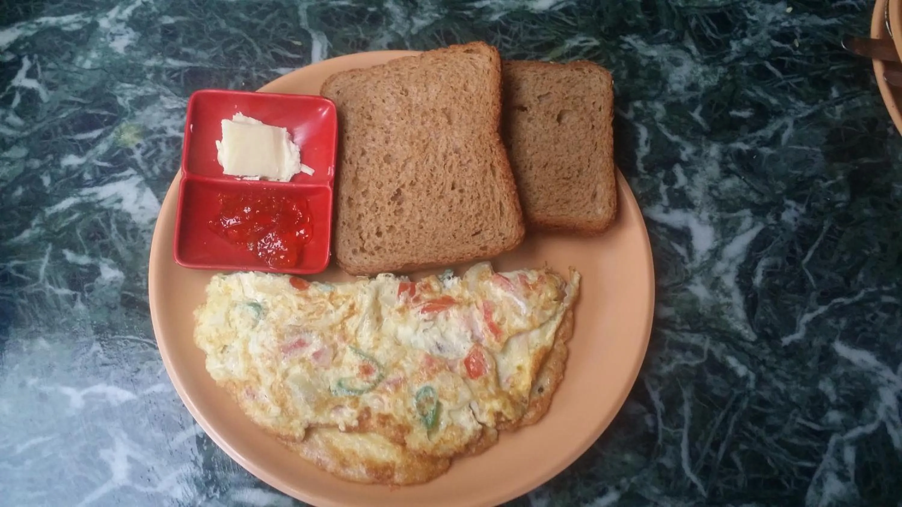Breakfast in Pokhara Youth Hostel