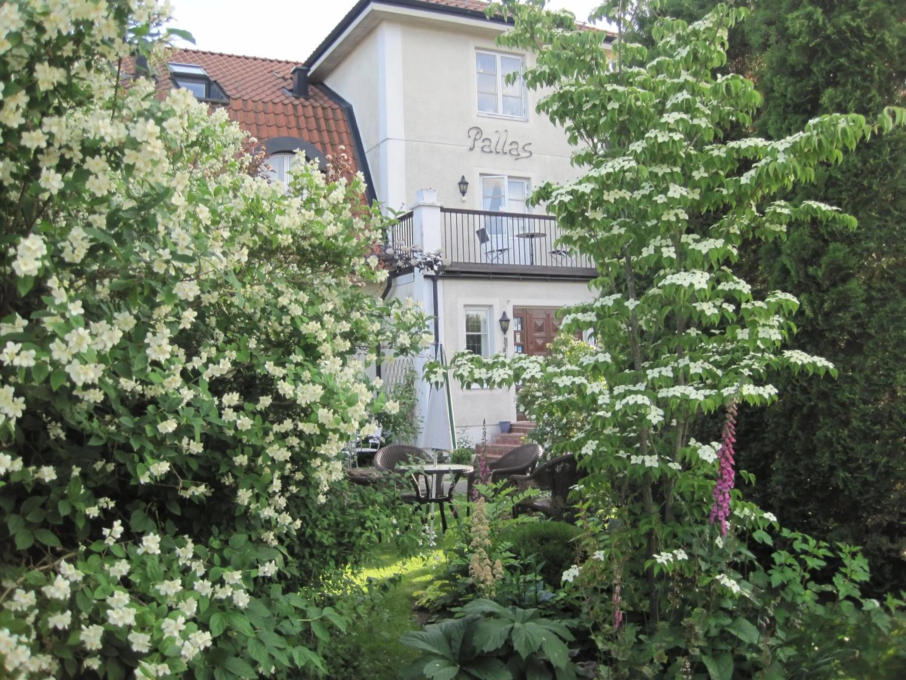 Facade/entrance in Nya Pallas Hotel