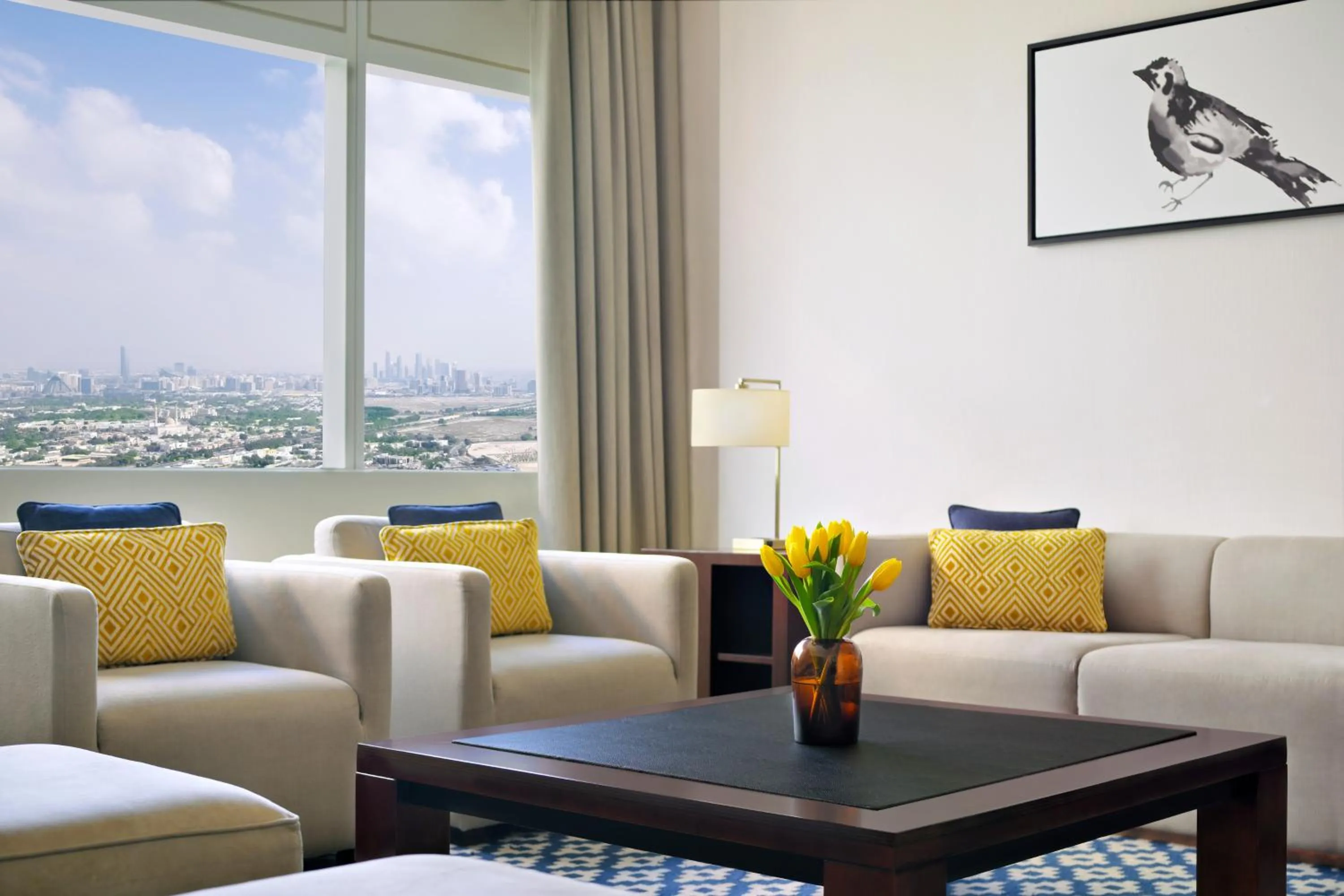 Seating area in voco Dubai by IHG