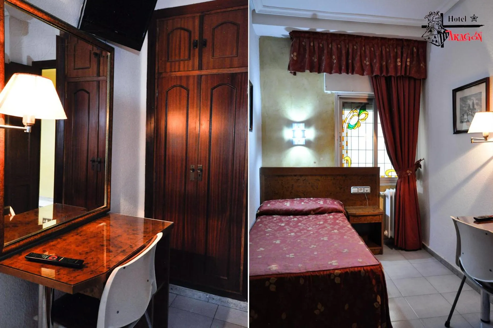 Bed in Hotel Aragón