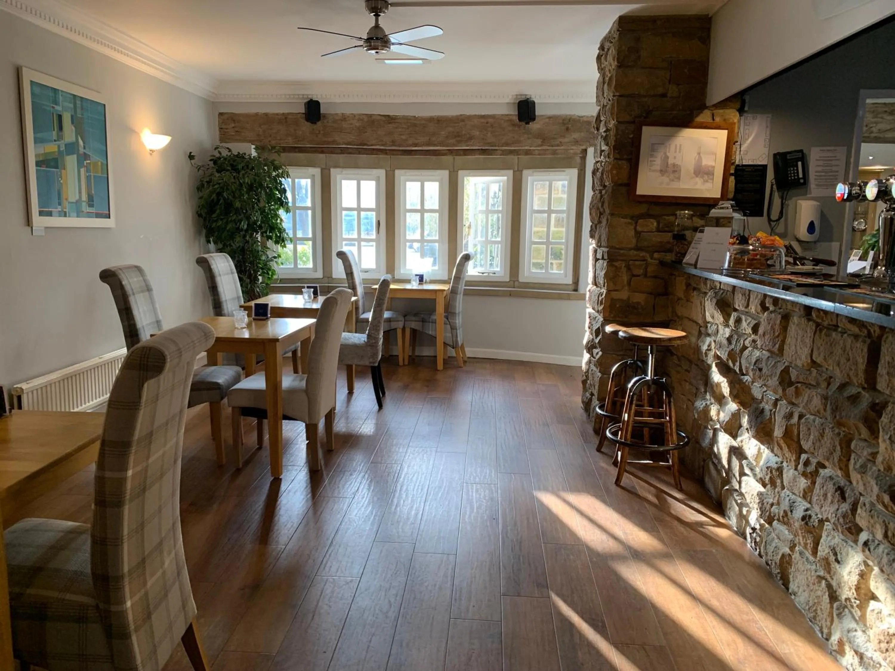 Seating area in Santo's Higham Farm Hotel