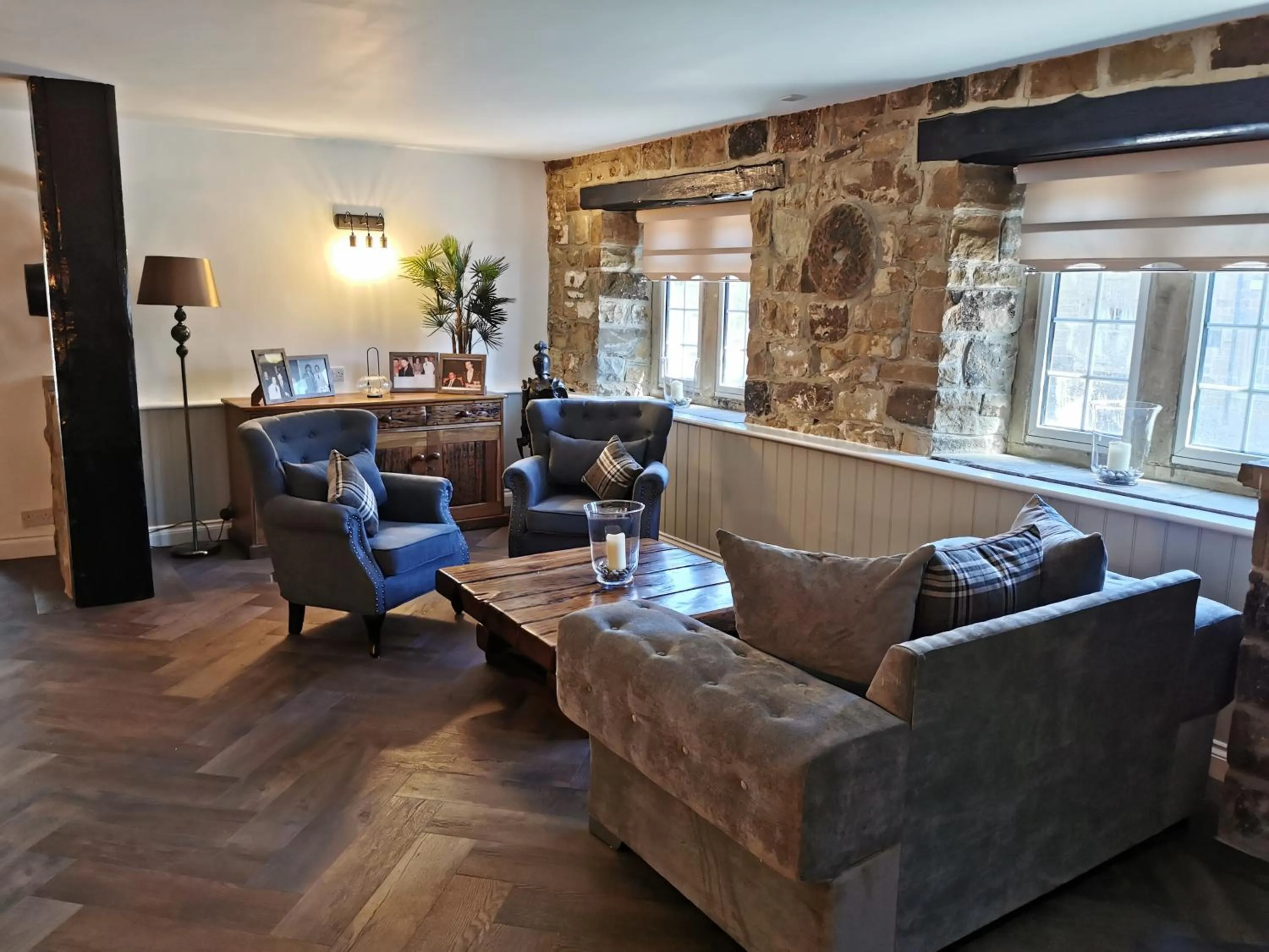 Seating area in Santo's Higham Farm Hotel