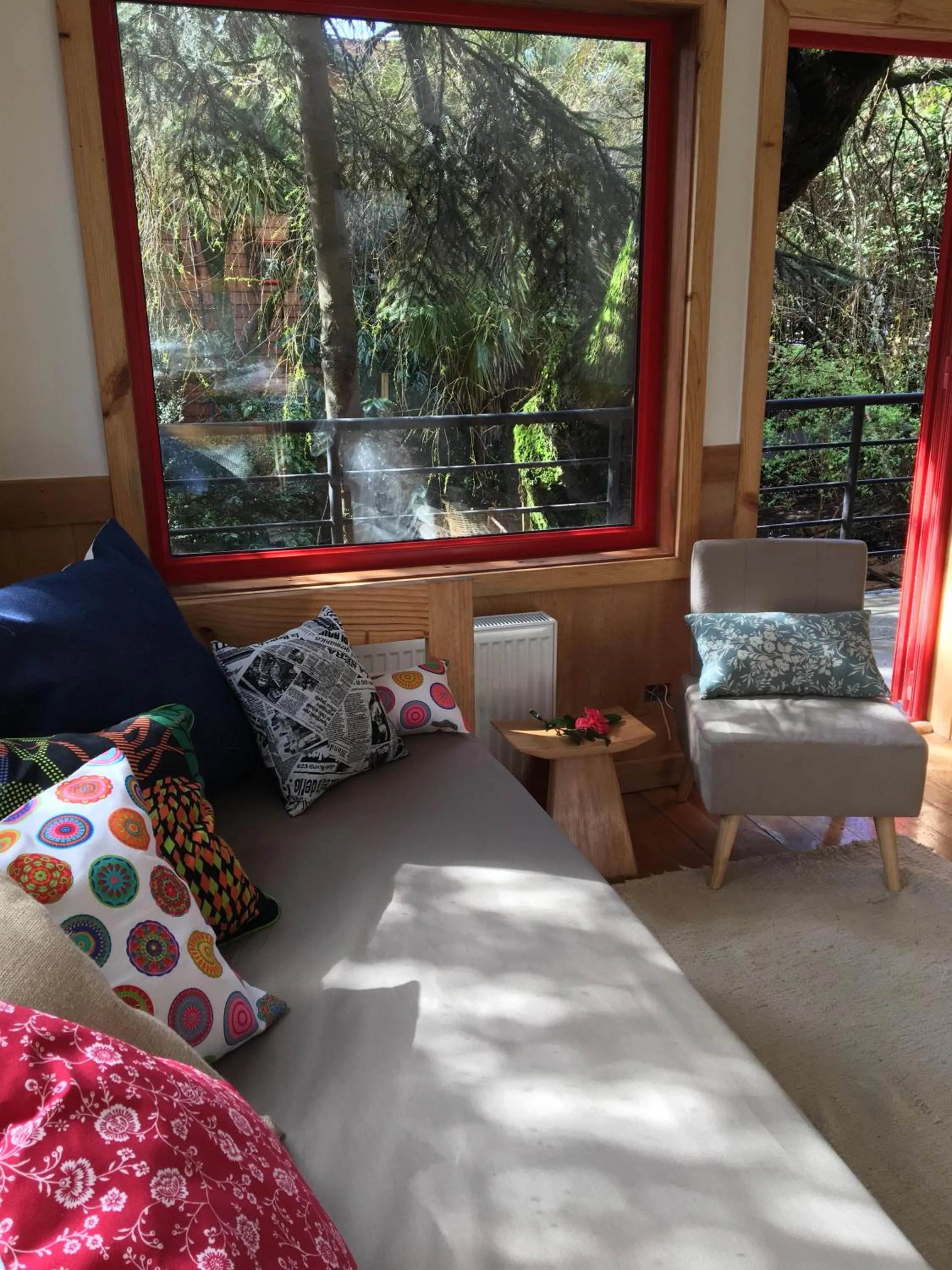 Living room, Bed in Almabosque Cabañas