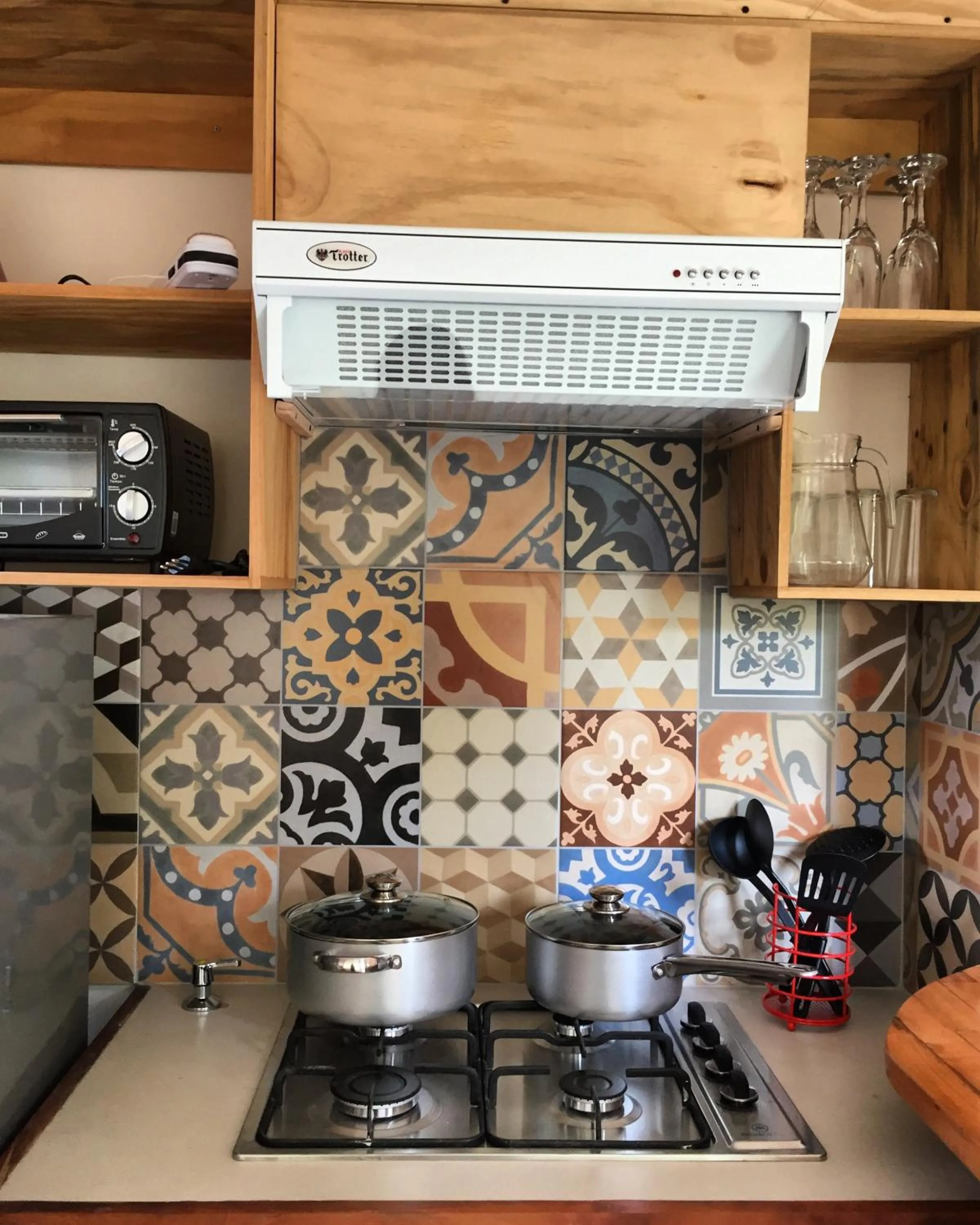Kitchen or kitchenette in Almabosque Cabañas