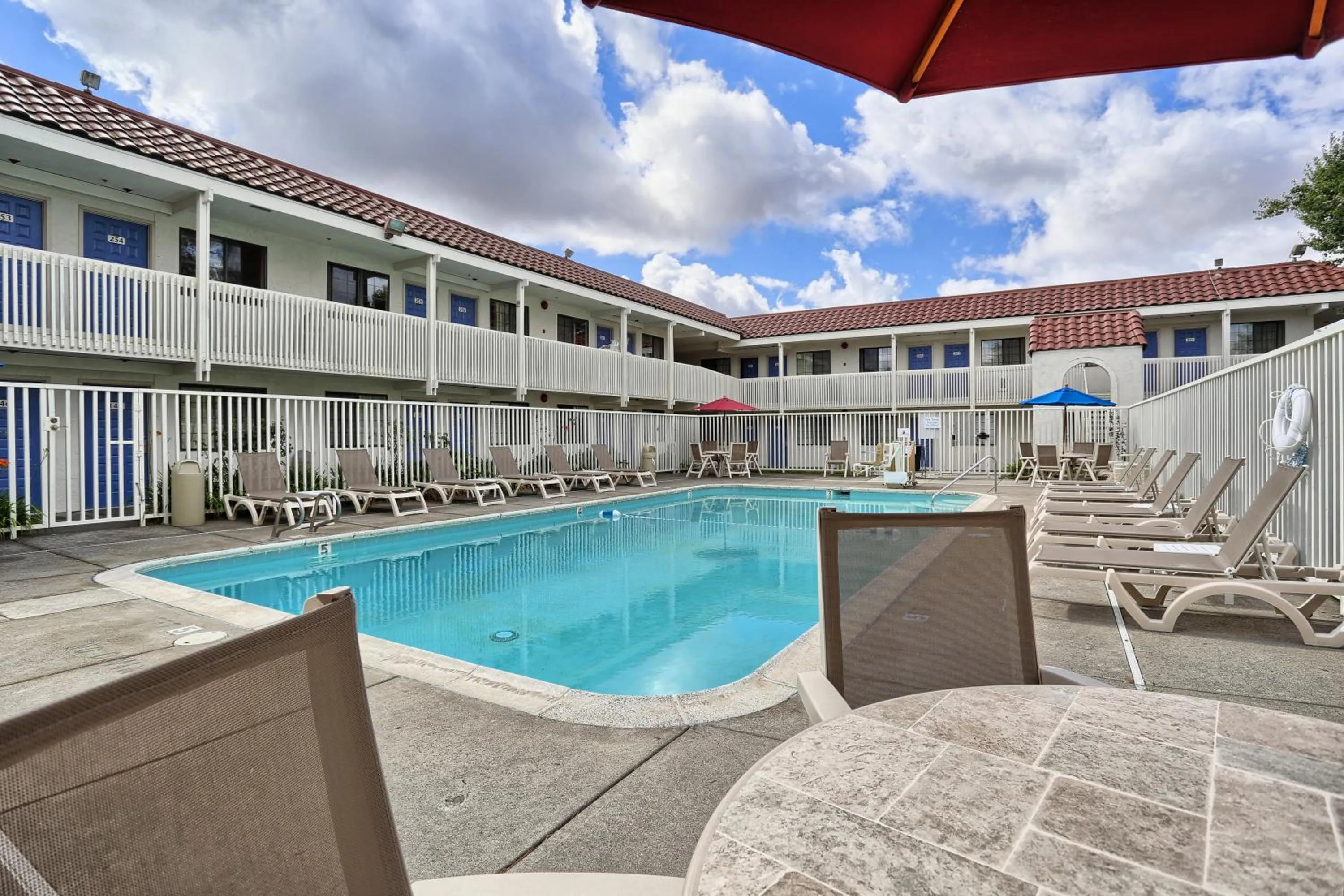 Swimming pool in Super 8 by Wyndham Petaluma