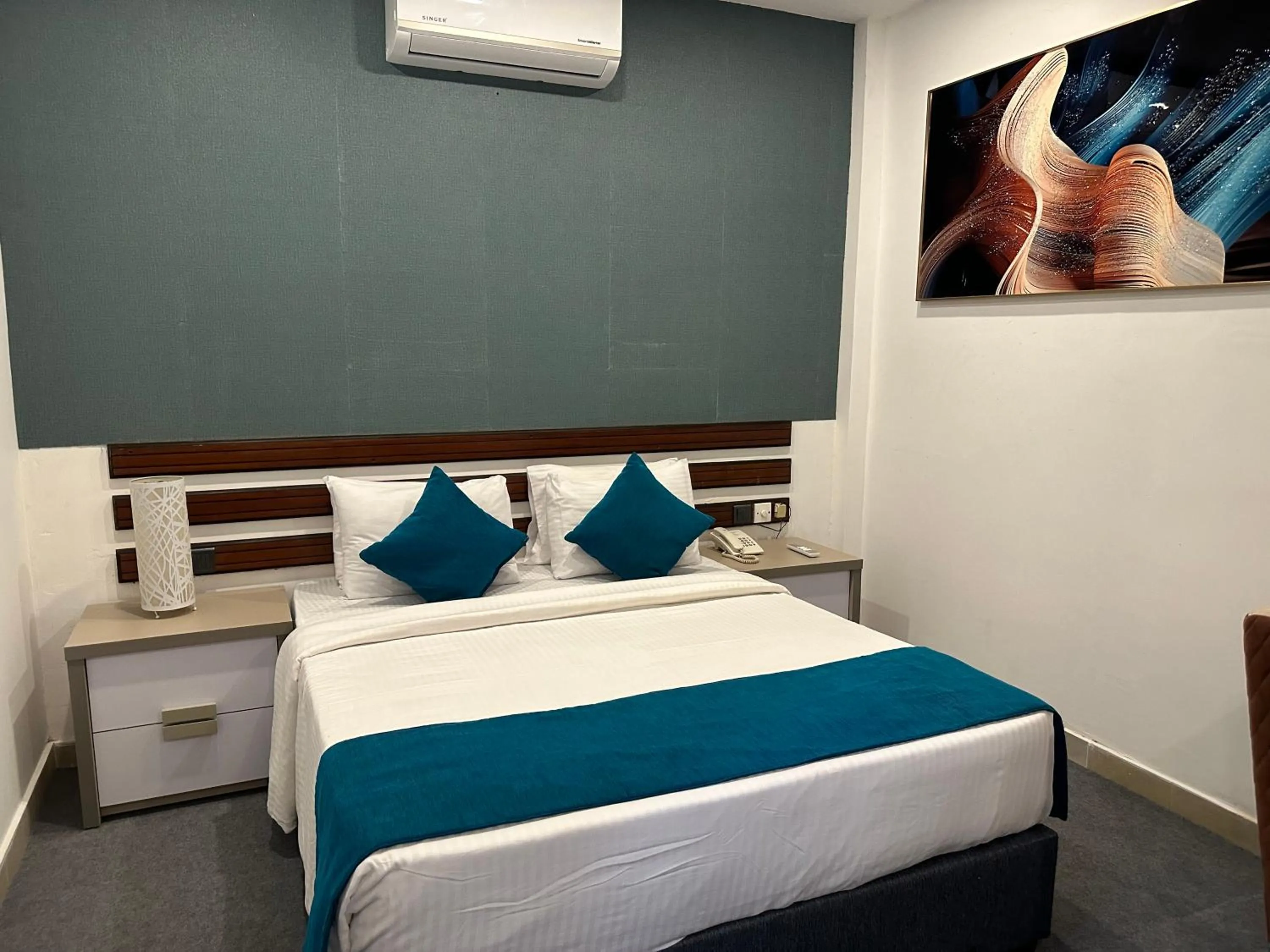 Bed in Elegant Hotel