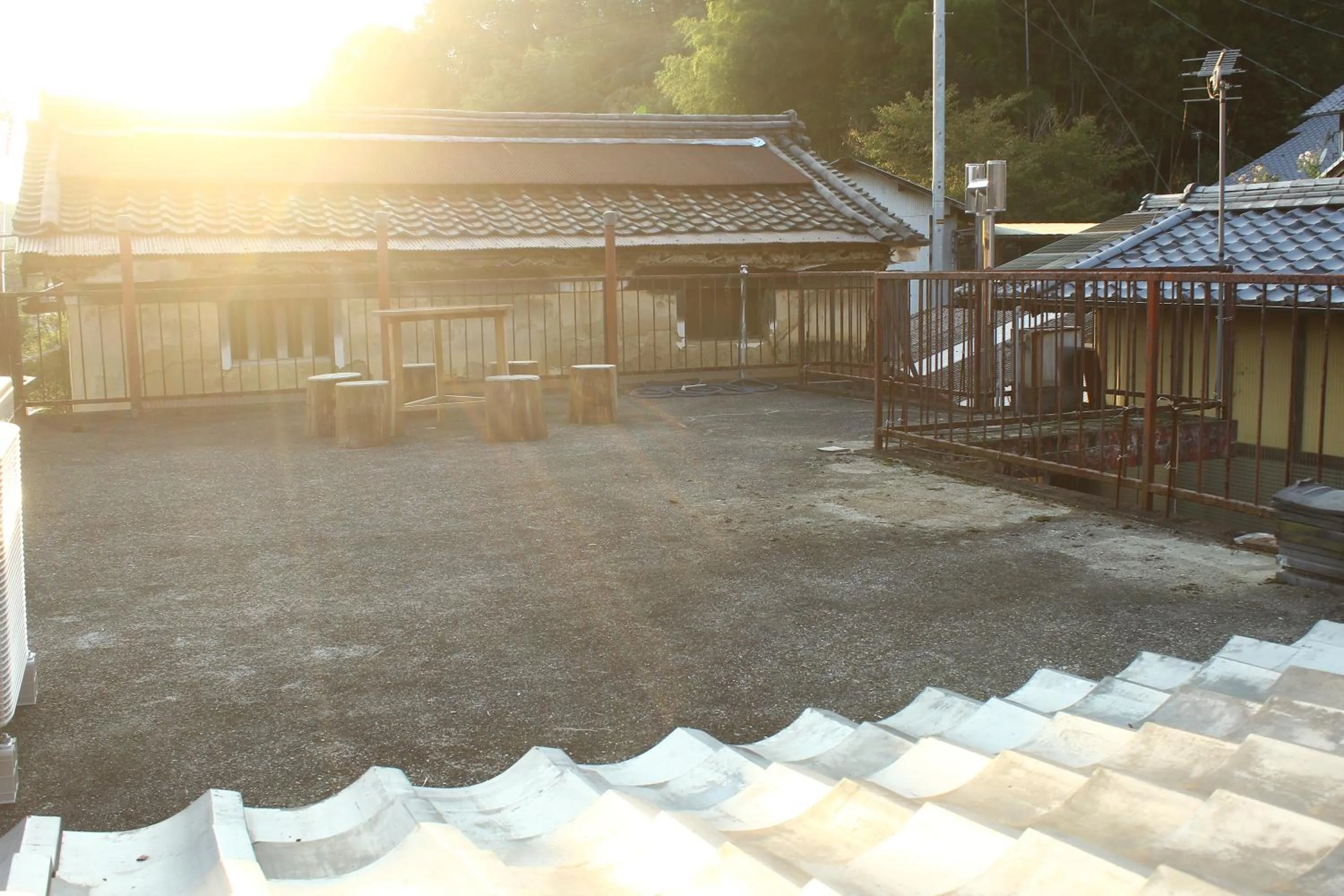 Balcony/Terrace in Hostel & Tatami Bar Uchikobare -内子晴れ-