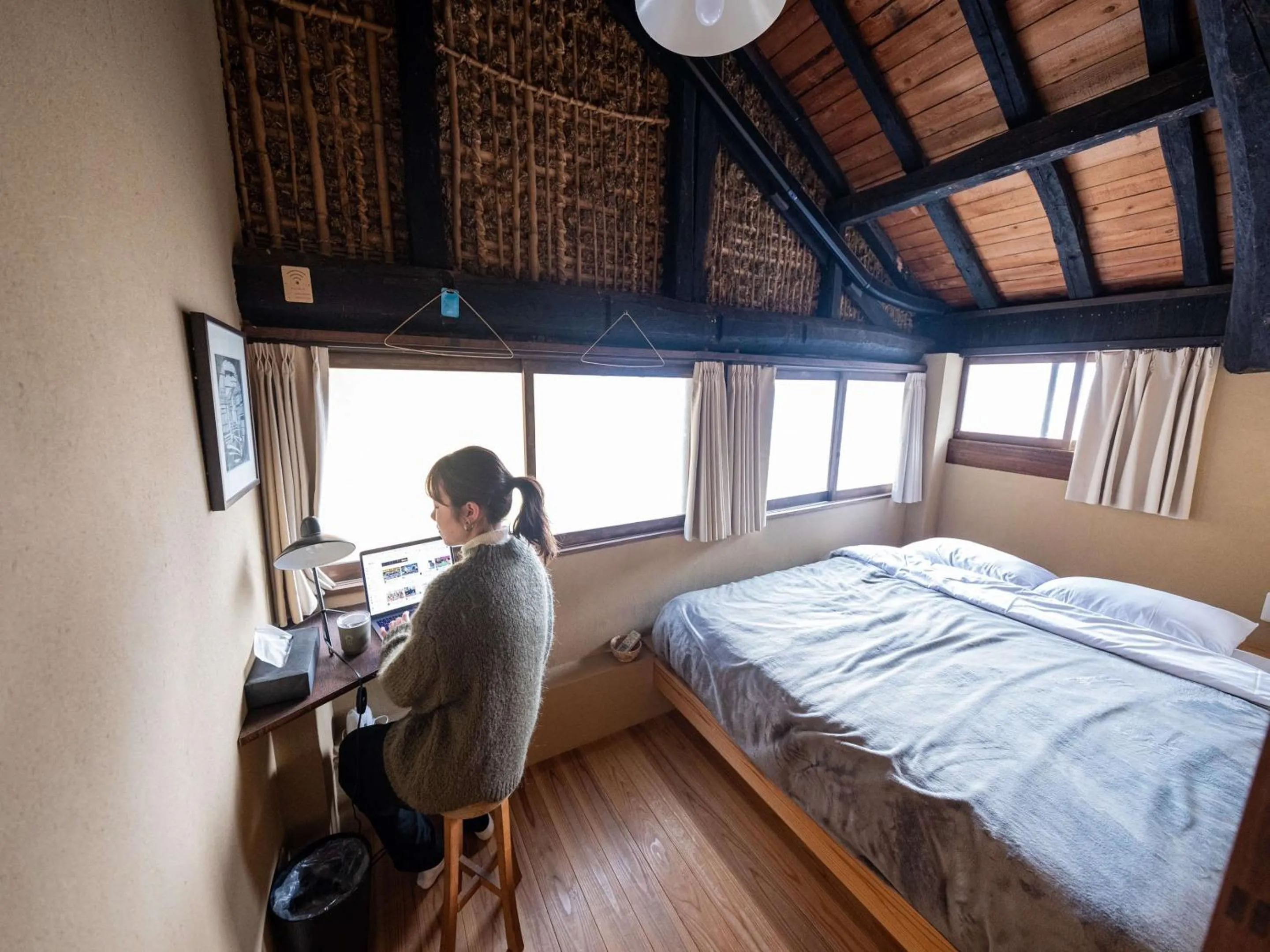 Photo of the whole room, Bed in Hostel & Tatami Bar Uchikobare -内子晴れ-