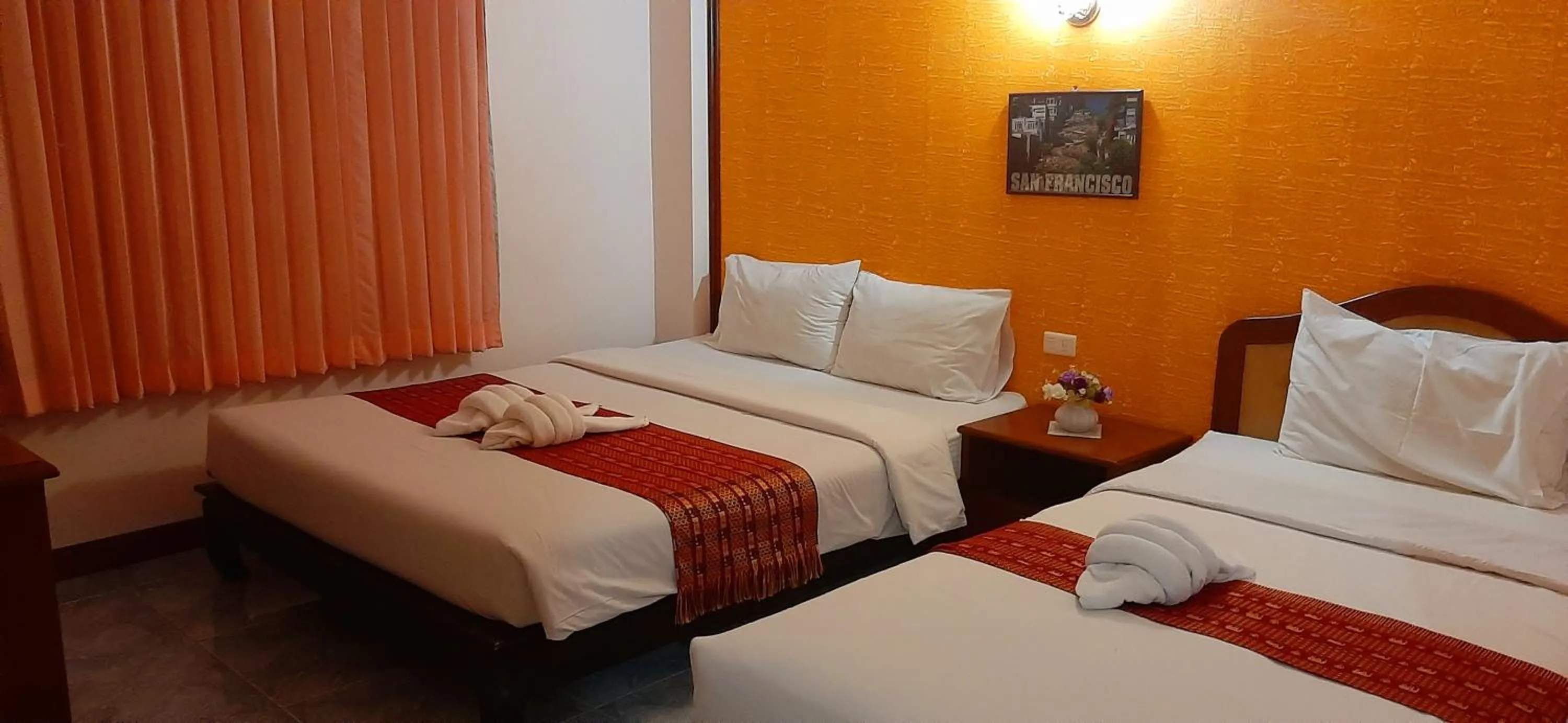 Bed in Thepparat Lodge Krabi