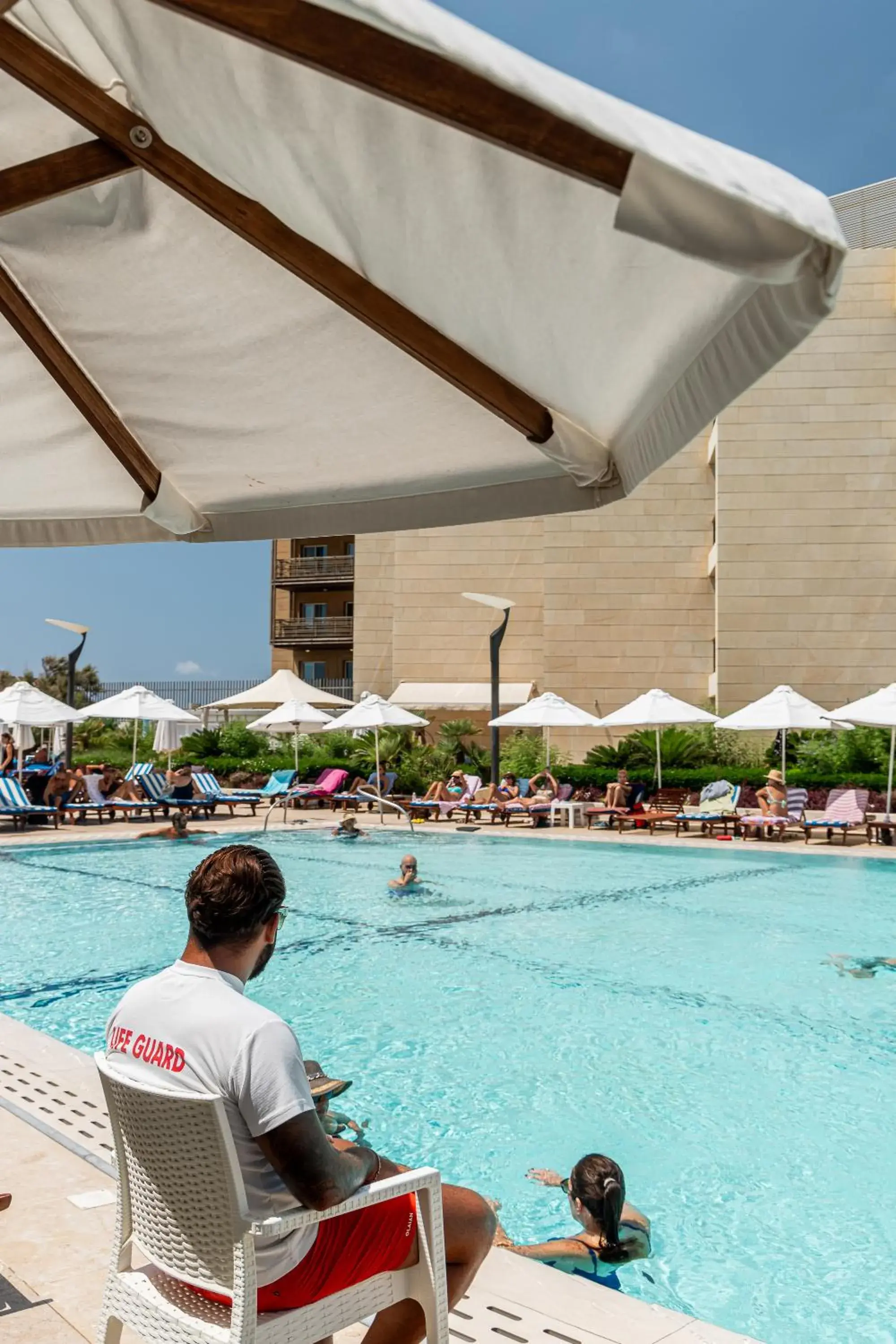 Pool view in Coral Beach Hotel And Resort Beirut Pool view in Coral Beach Hotel And Resort Beirut
