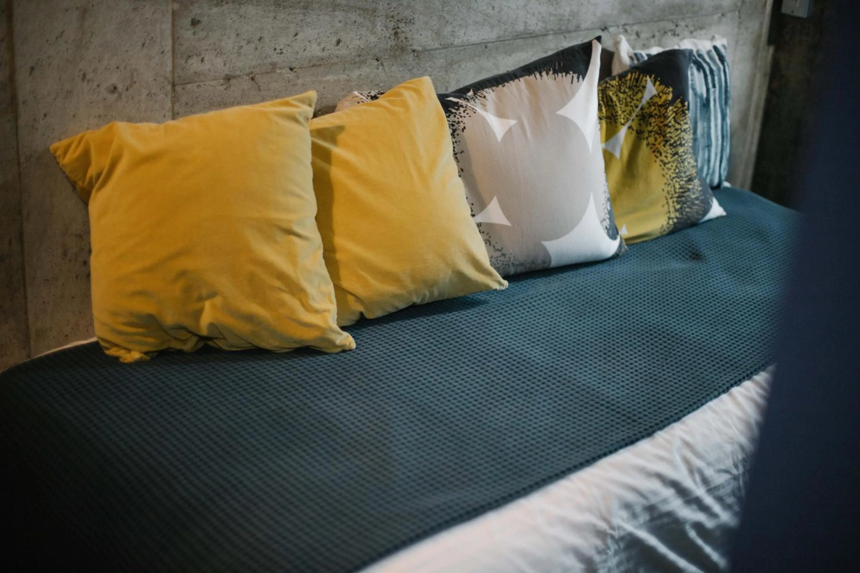 Decorative detail, Bed in Sunny Day Hostel