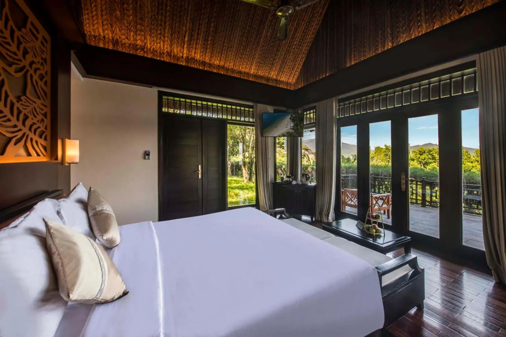 View (from property/room), Bed in Hon Tam Resort