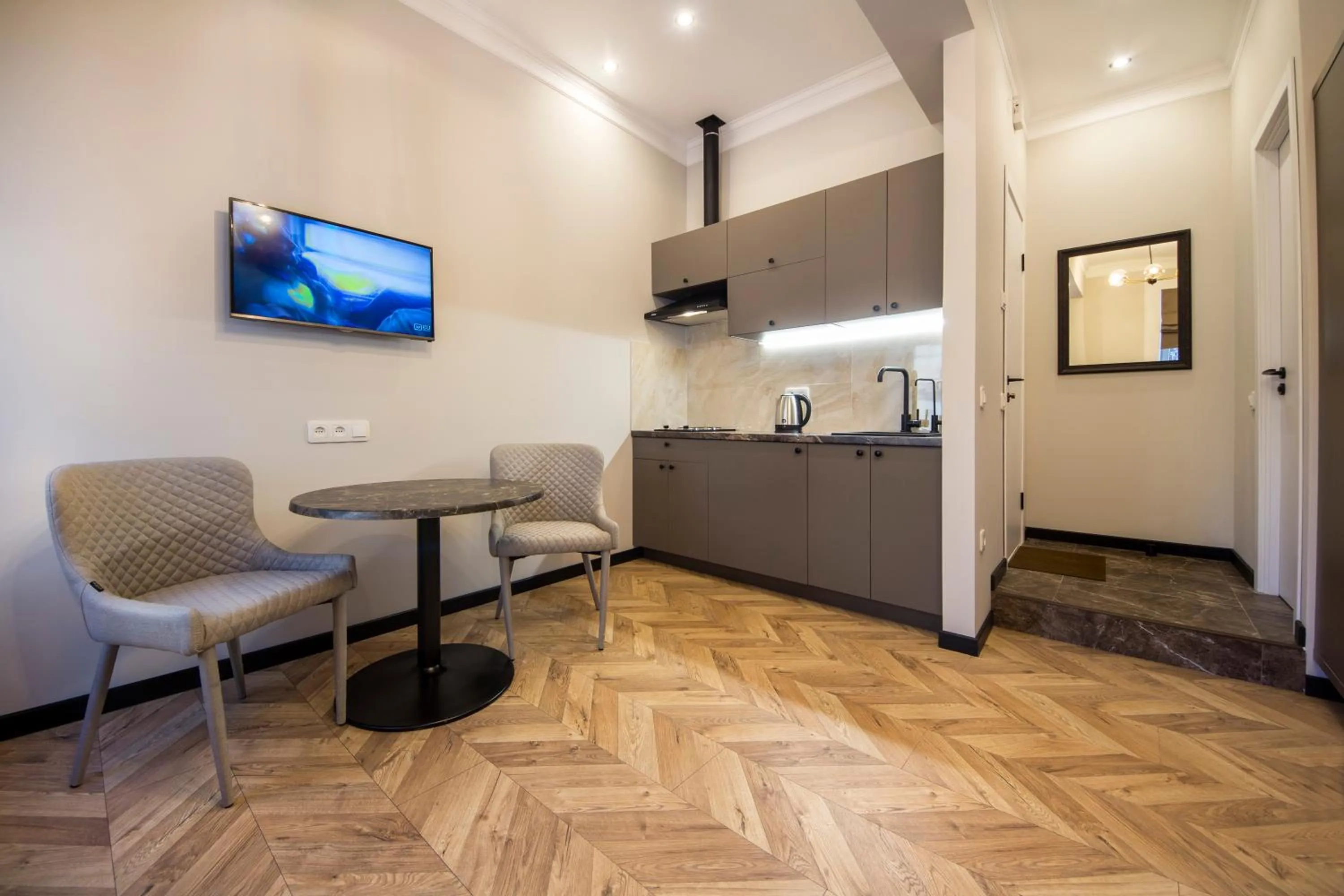 Kitchen or kitchenette in Central Dayflat Apartments