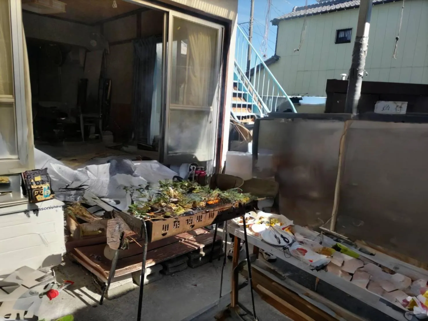 BBQ facilities in Minshuku Takahashi Kashibuneten