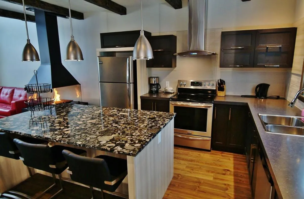Kitchen or kitchenette in Chalet 9013 Chemin des Alpages by Les Chalets Alpins