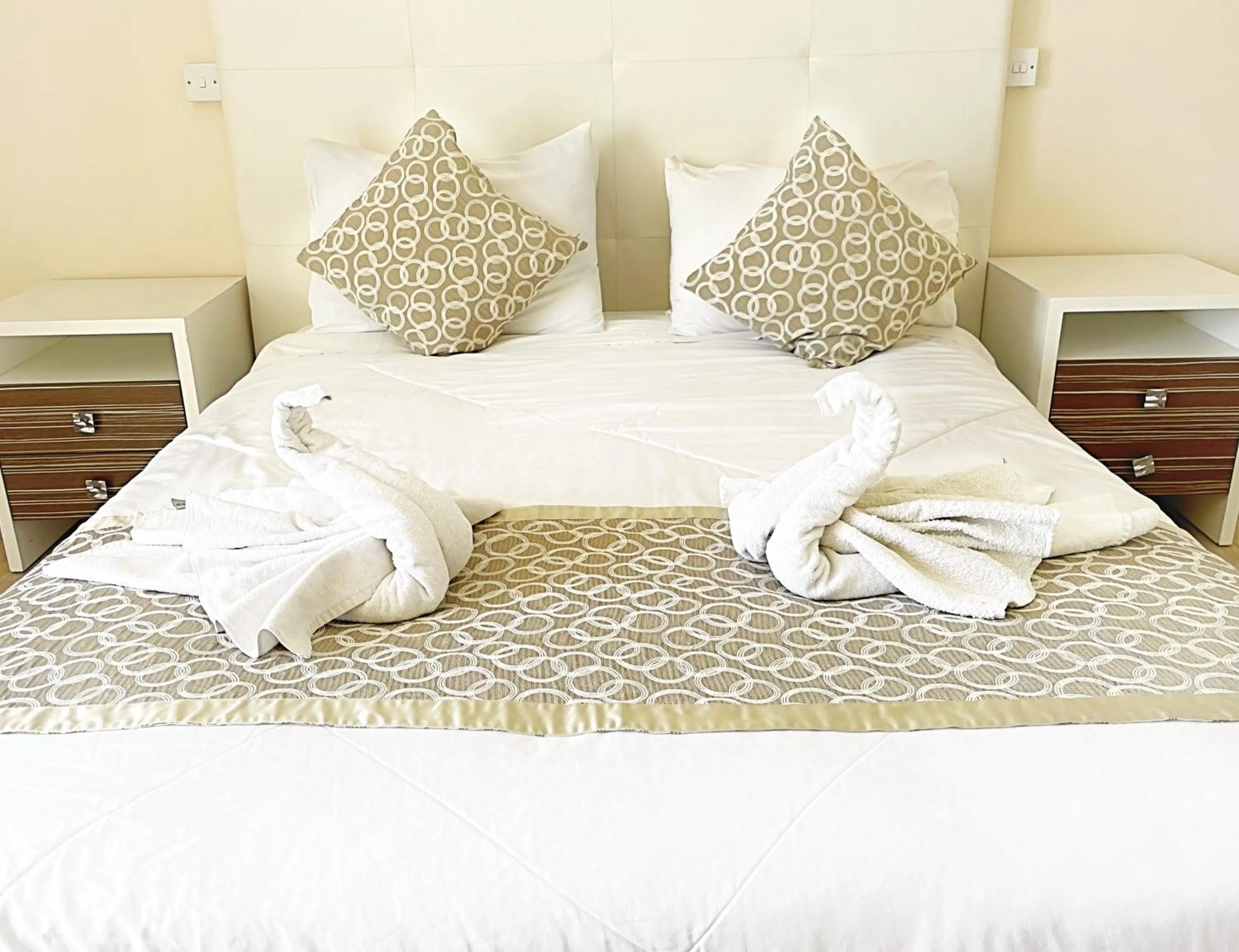 Bed in Antonis G. Hotel Apartments