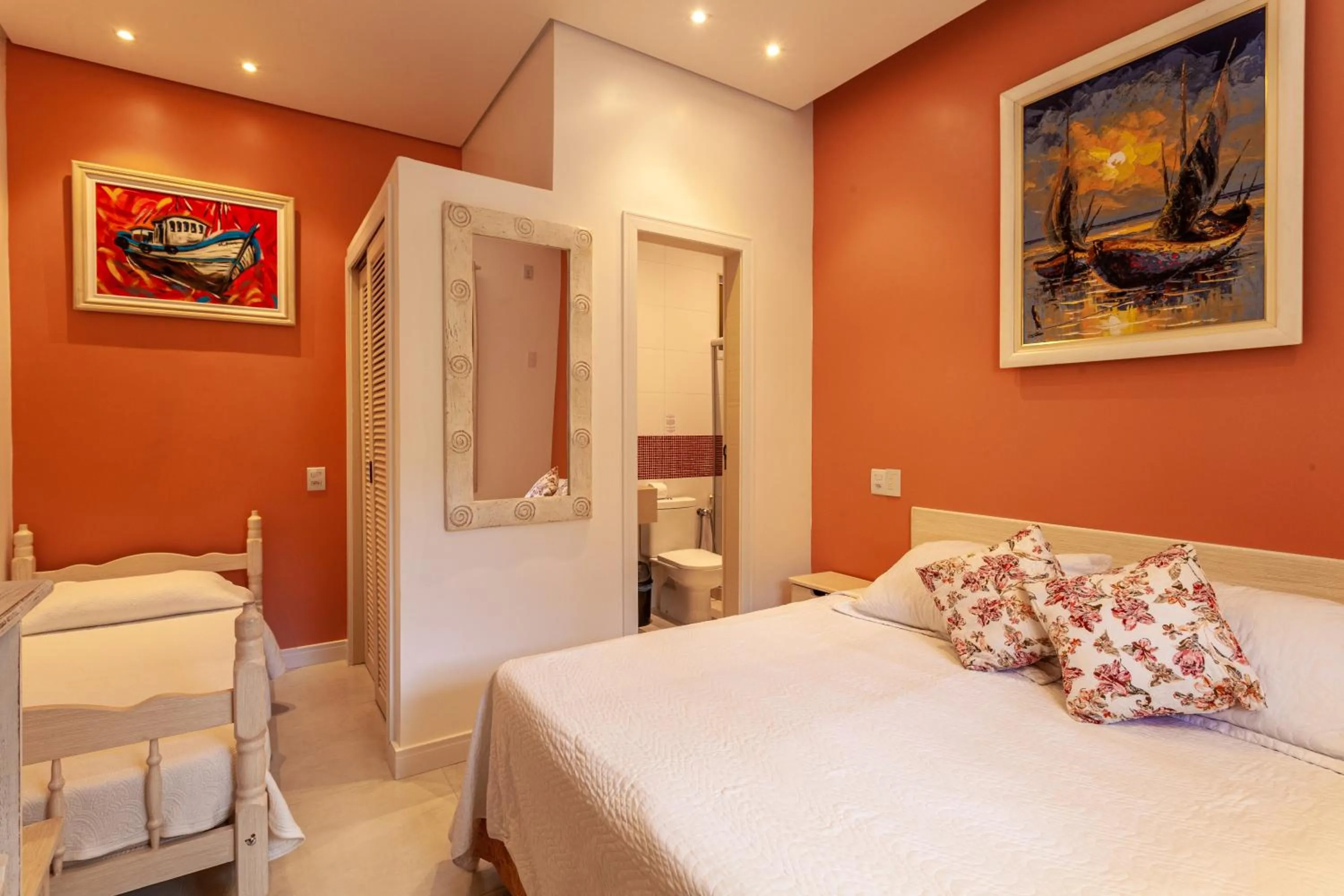 Bed in Pousada Casablanca