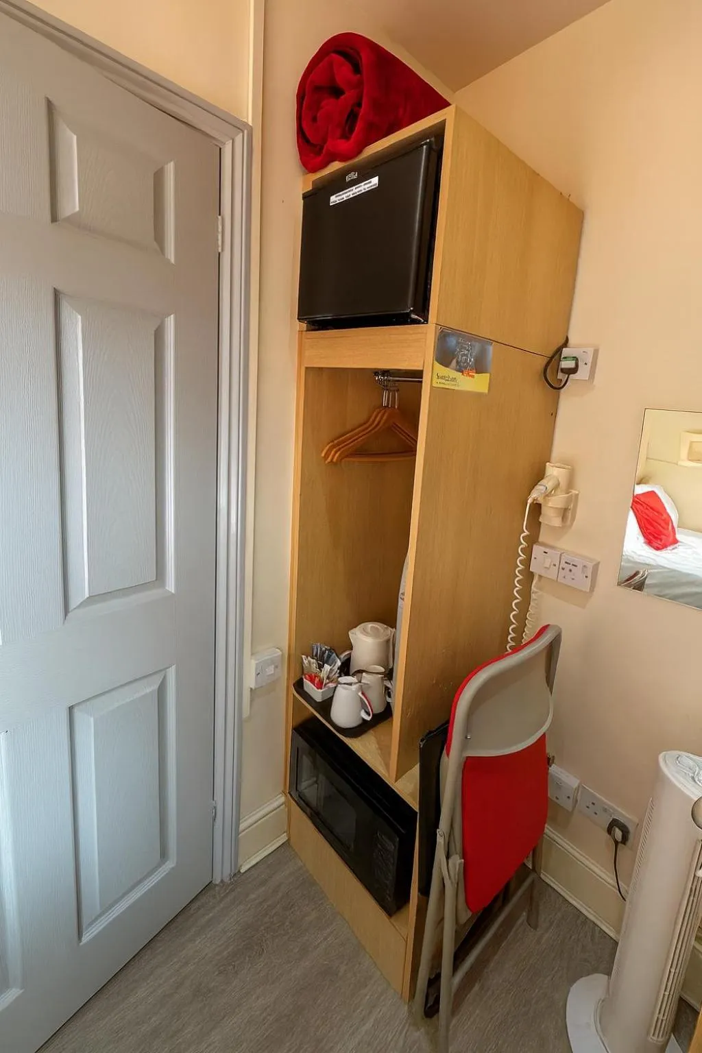 microwave in The Railway Sleeper Lodge