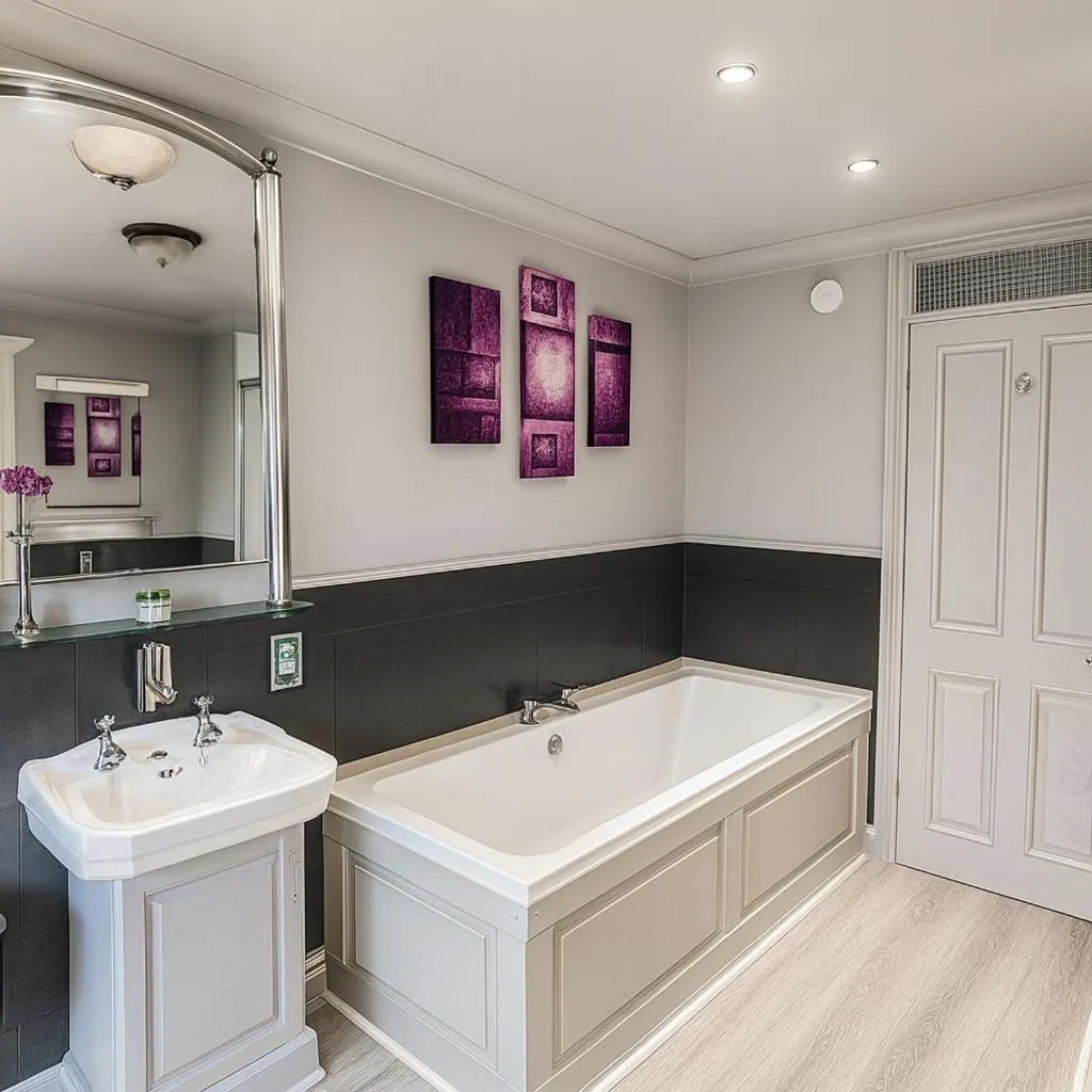 Bathroom in The Railway Sleeper Lodge