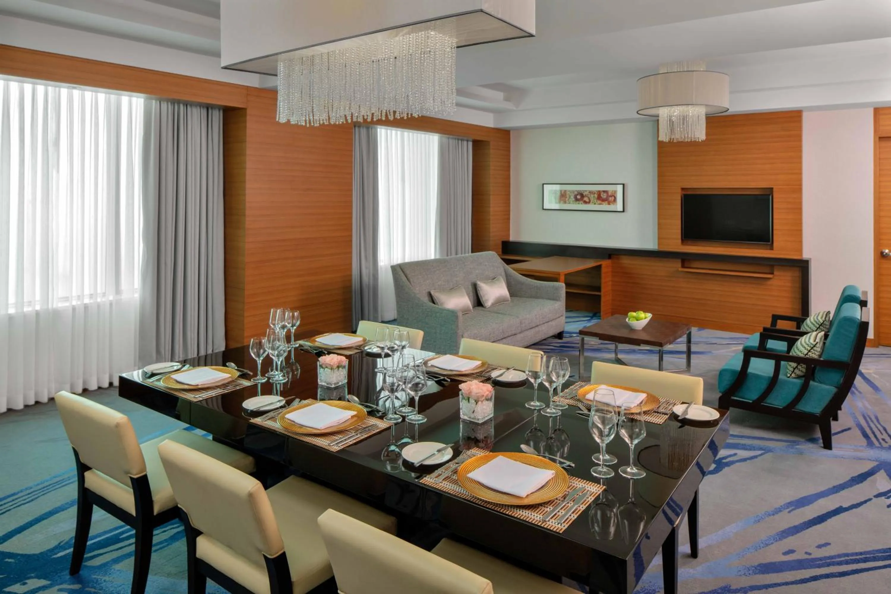 Communal lounge/ TV room in Radisson Blu Cebu