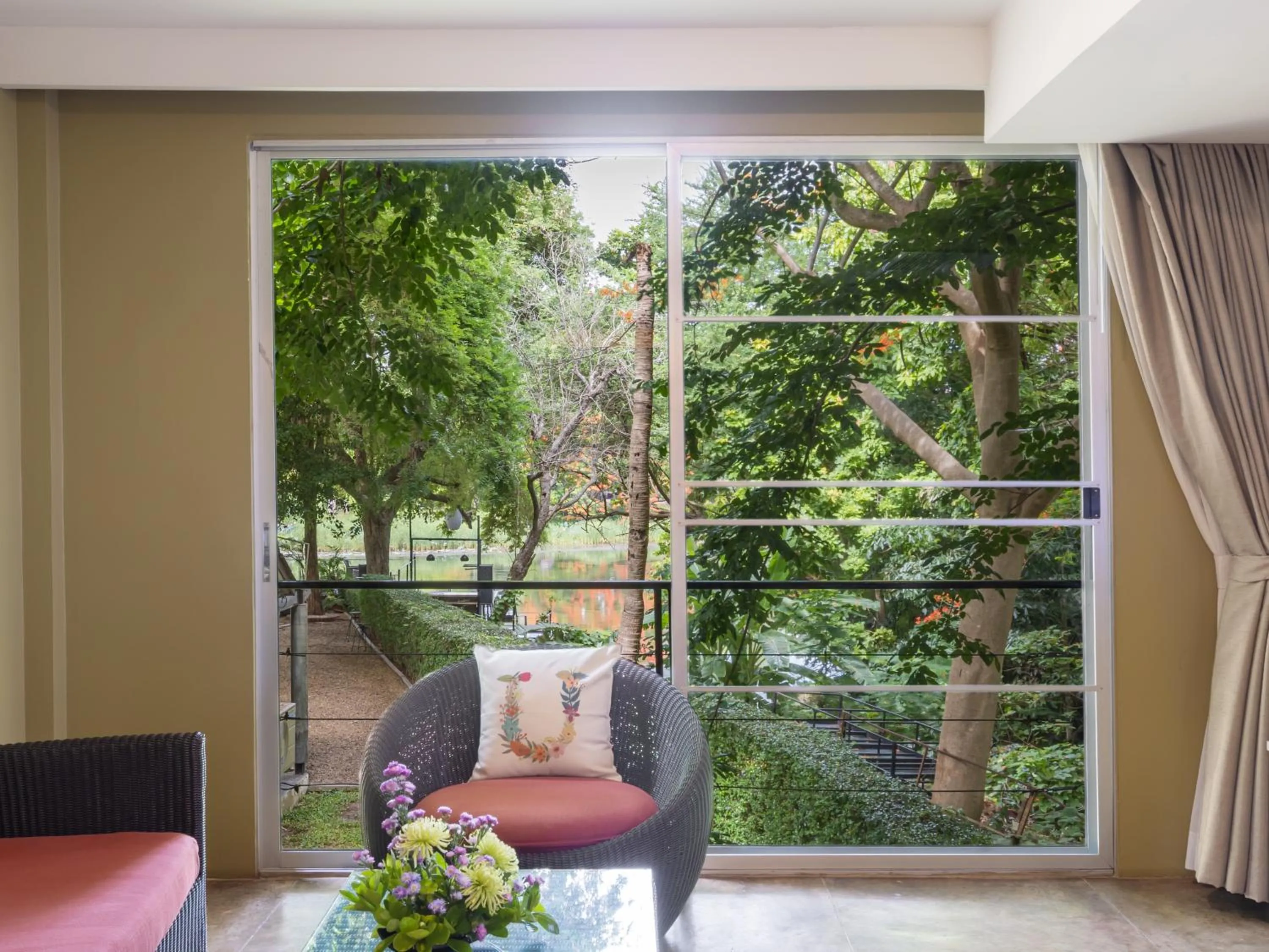 Living room in U Inchantree Kanchanaburi